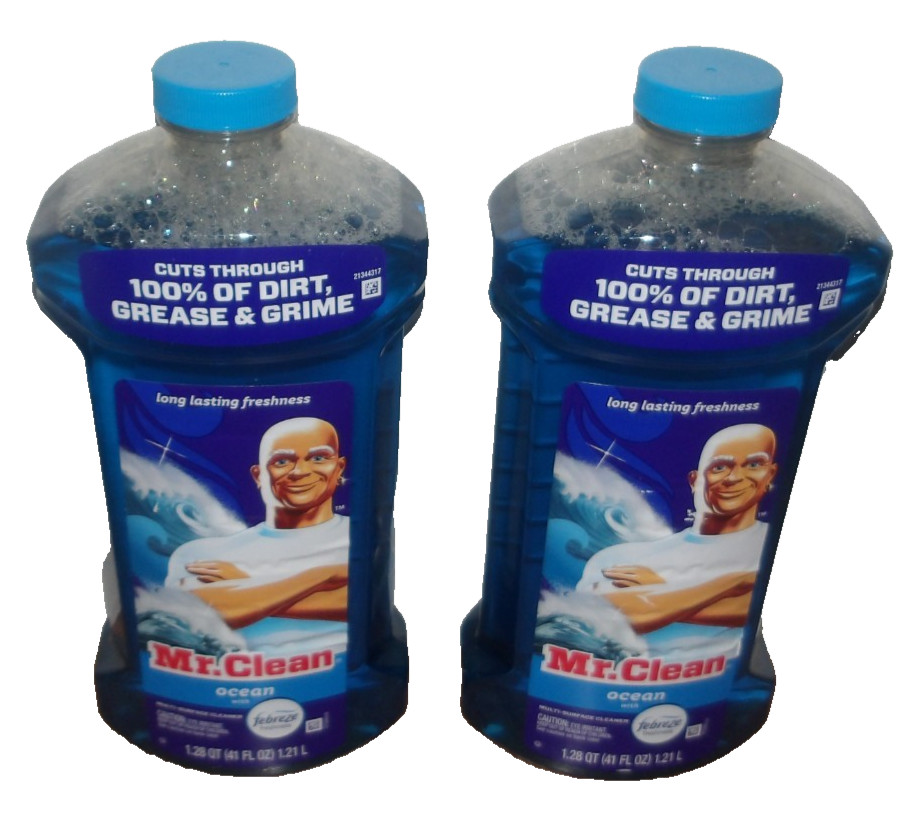 Mr. Clean Two 41 fl oz All Purpose Cleaner, Cleaning Liquid, Ocean,