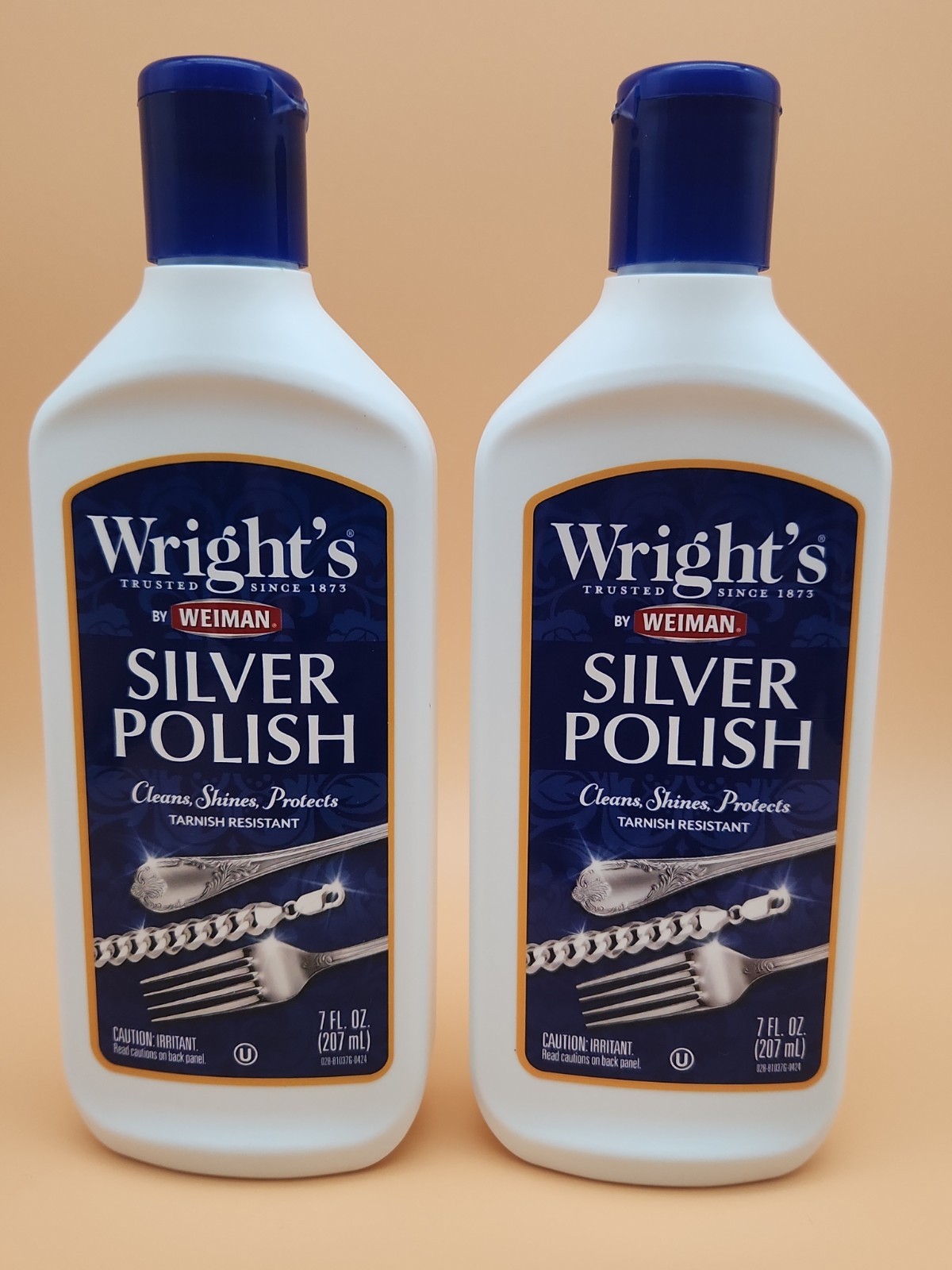 Wright’s Anti Tarnish Sterling silver, Silver Plate, Polish Cleaner 7 oz X 2 Lot