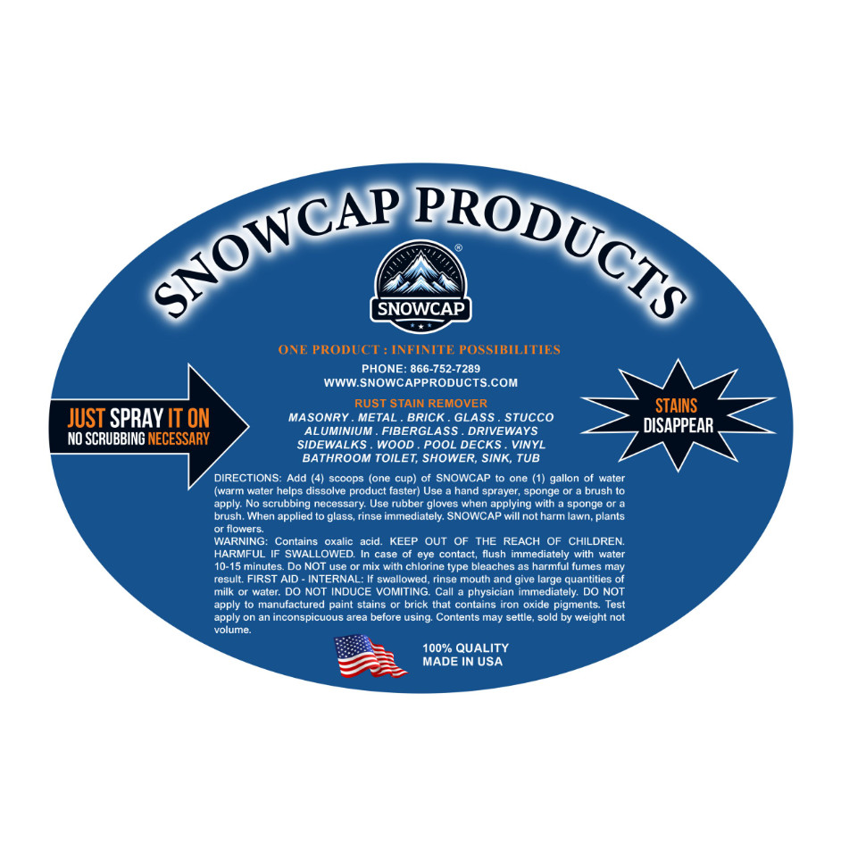SnowCap Rust Stain Remover – The Original Since 1985, Biodegradable, 1 LB