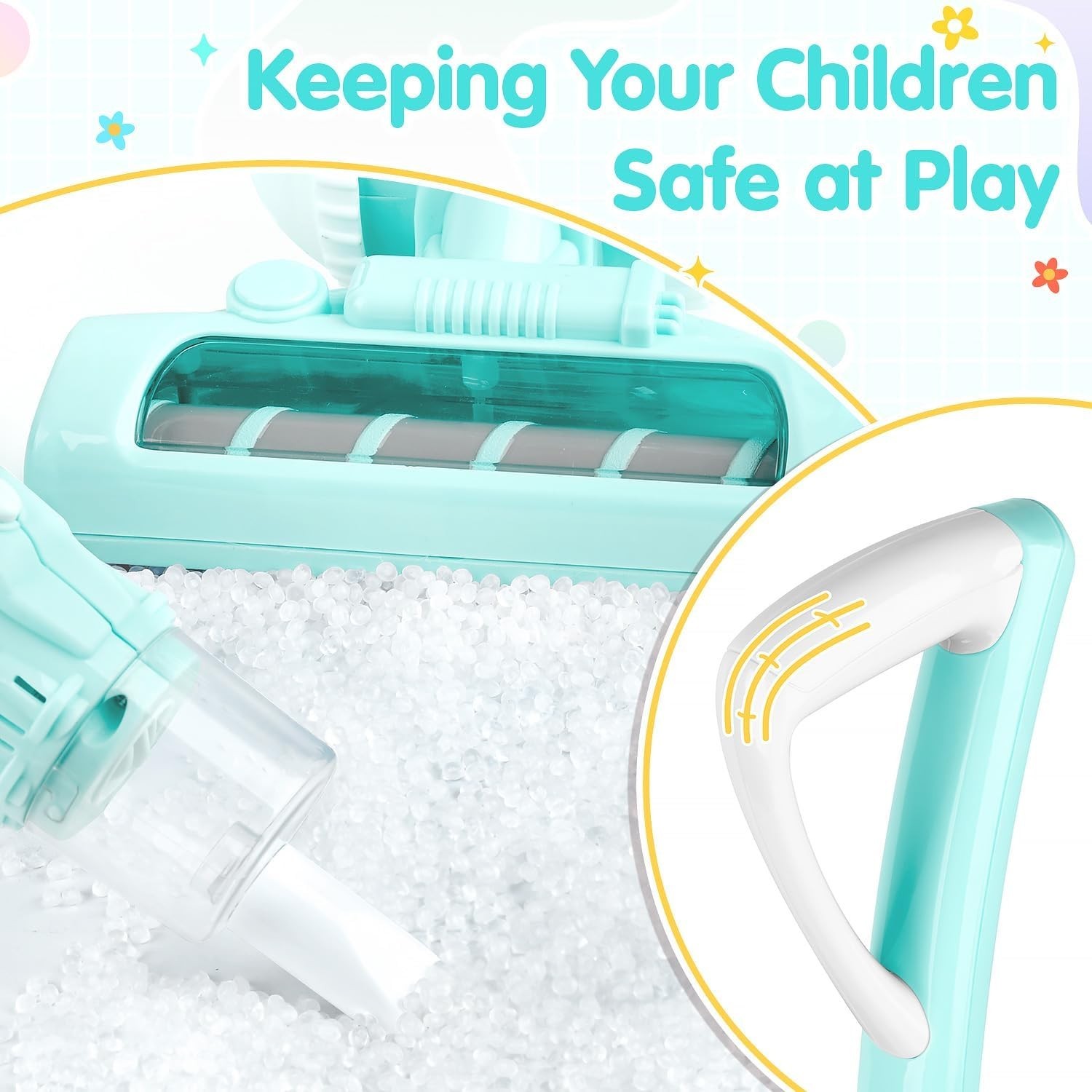 Kids Vacuum Cleaner Toy Set for Toddlers, 2PCS Pretend Role Household