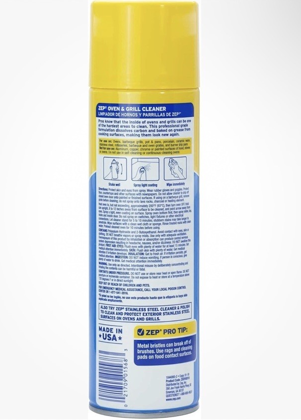 Zep Heavy-Duty Oven and Grill Cleaner ZUOVGR19 (2-Pack) 19 oz Each
