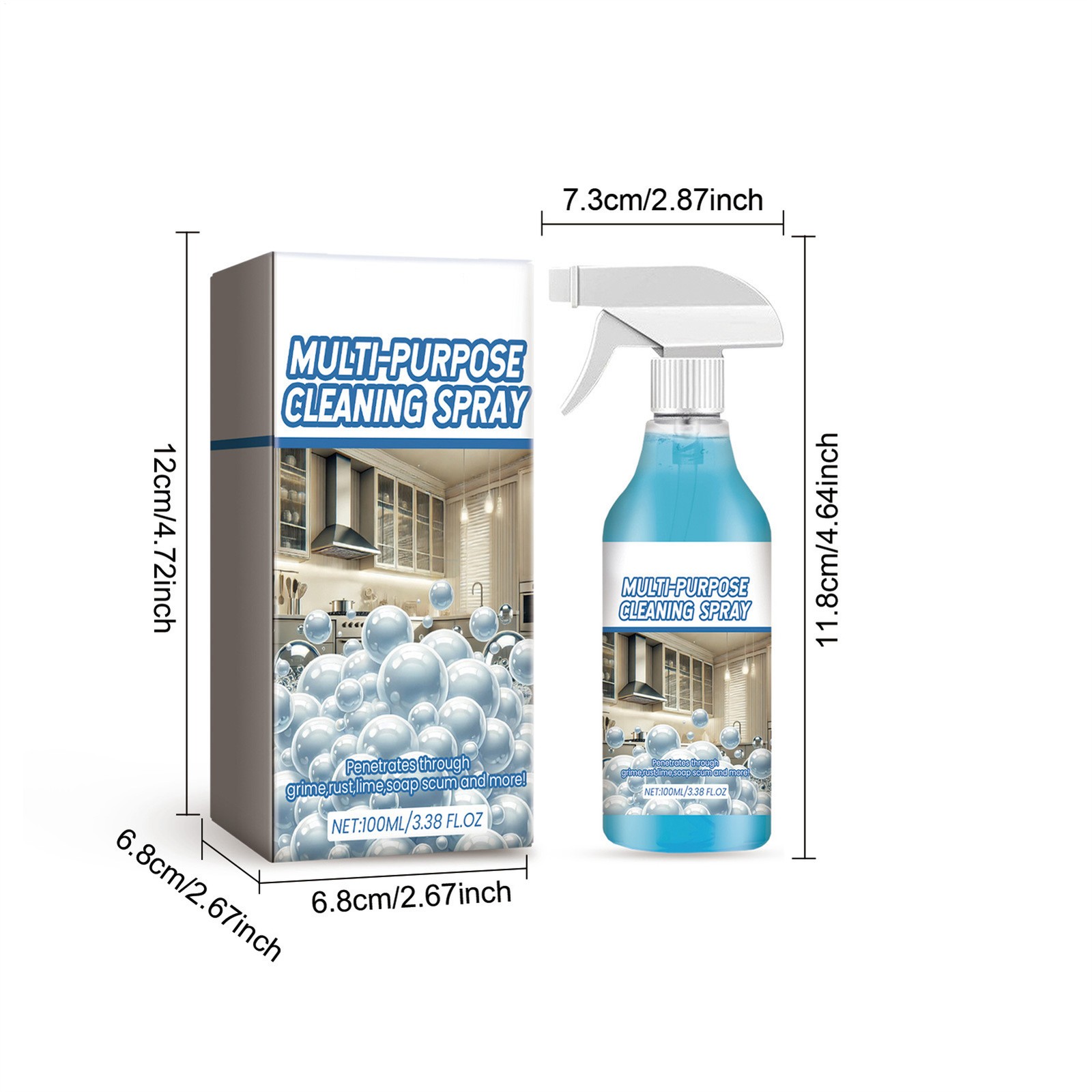 Multi-Purpose Cleaning Spray Upgraded Foam Spray For Oven Handheld Degreaser