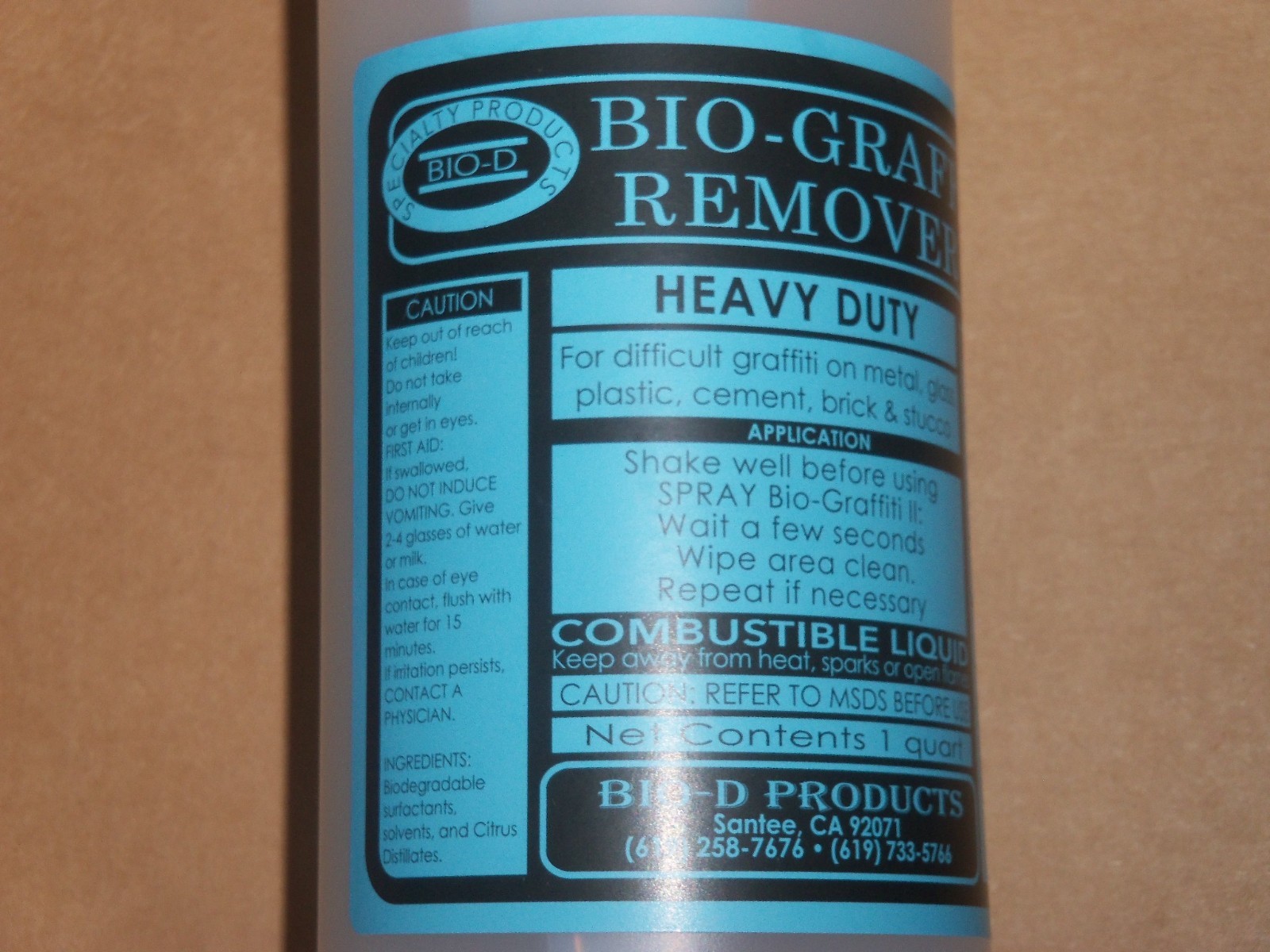 Bio-D Products, Bio – Graffiti Remover 2 ll, Cleaner Cleans Paint and Grafitti