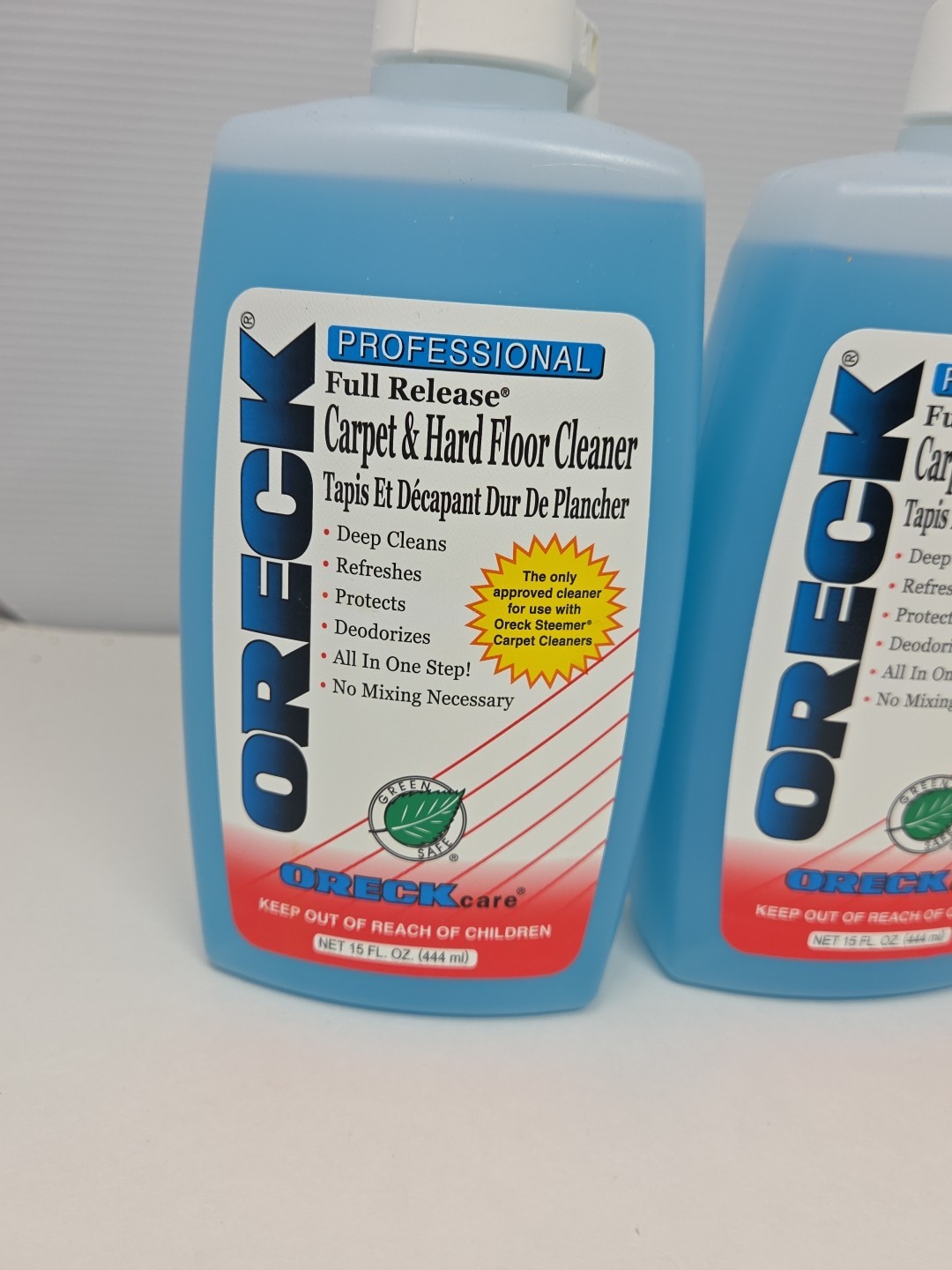 3 Oreck Professional Full Release Carpet & Hard Floor Cleaner SEALED 15 Oz Each