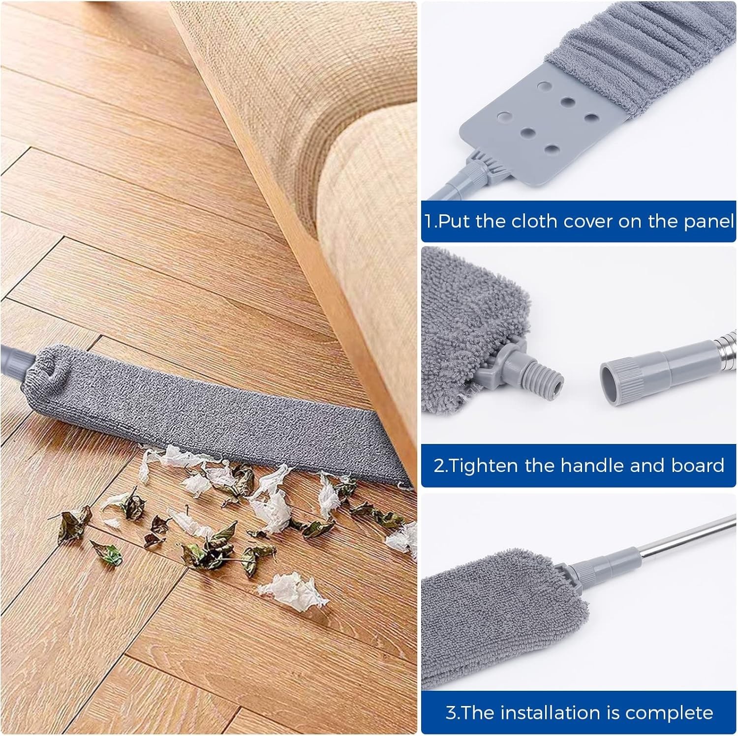 Bendable Retractable Duster Brush – Eco-Friendly 60″ Microfiber Cleaning Tool
