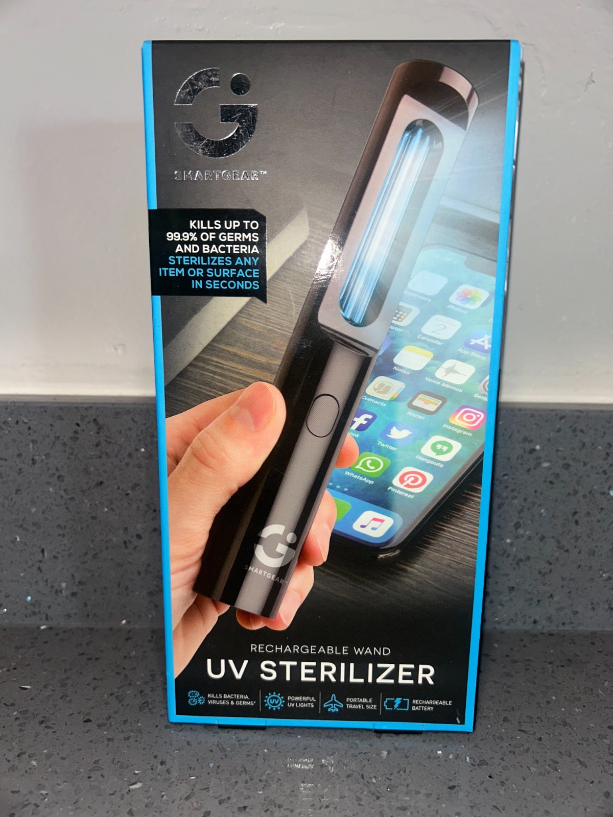 Smartgear Led Sterilization Wand New In Box Eliminates 99.9% Germs And Bacteria