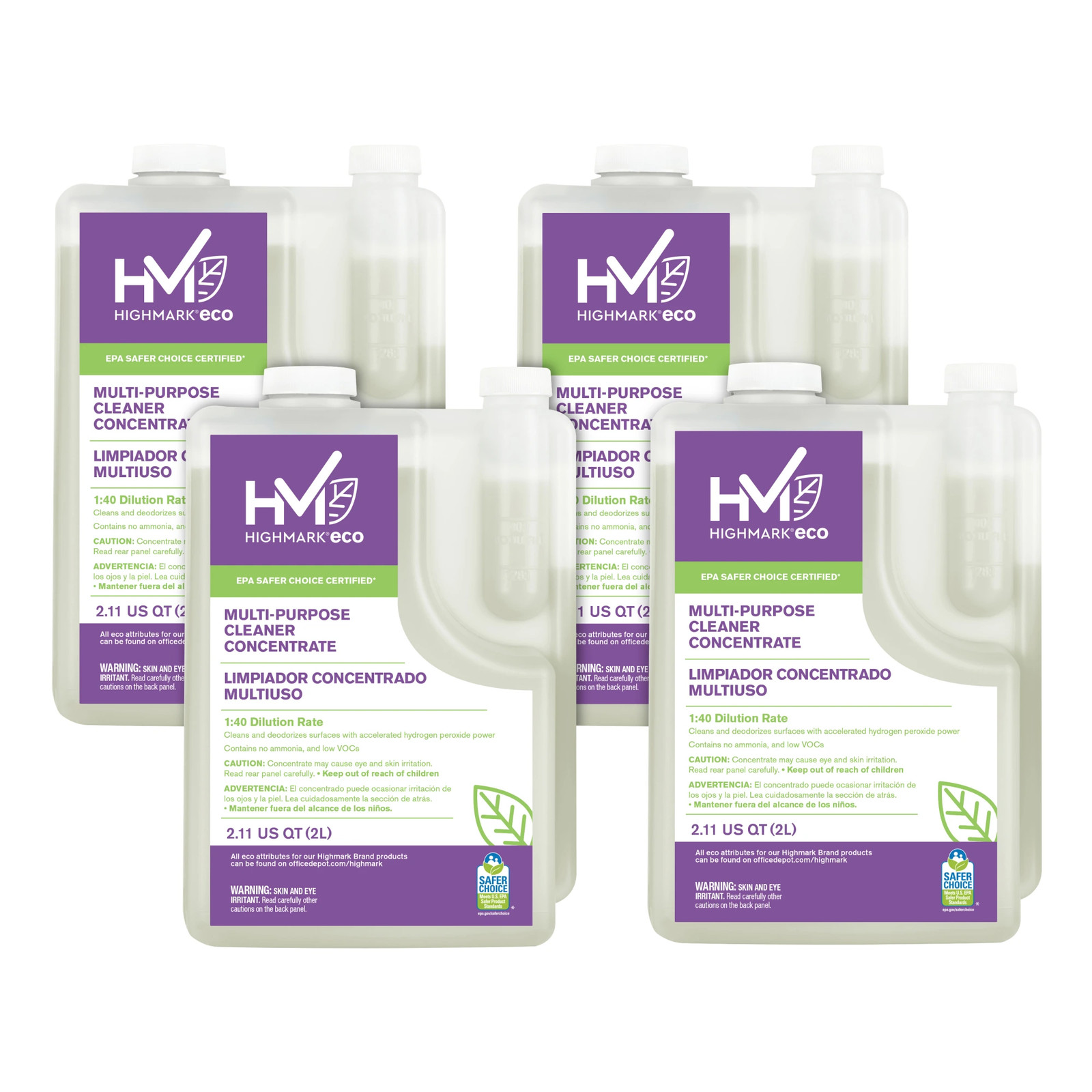 Highmark Multi-Purpose Cleaner, 2 Liters, Case Of 4 Bottles