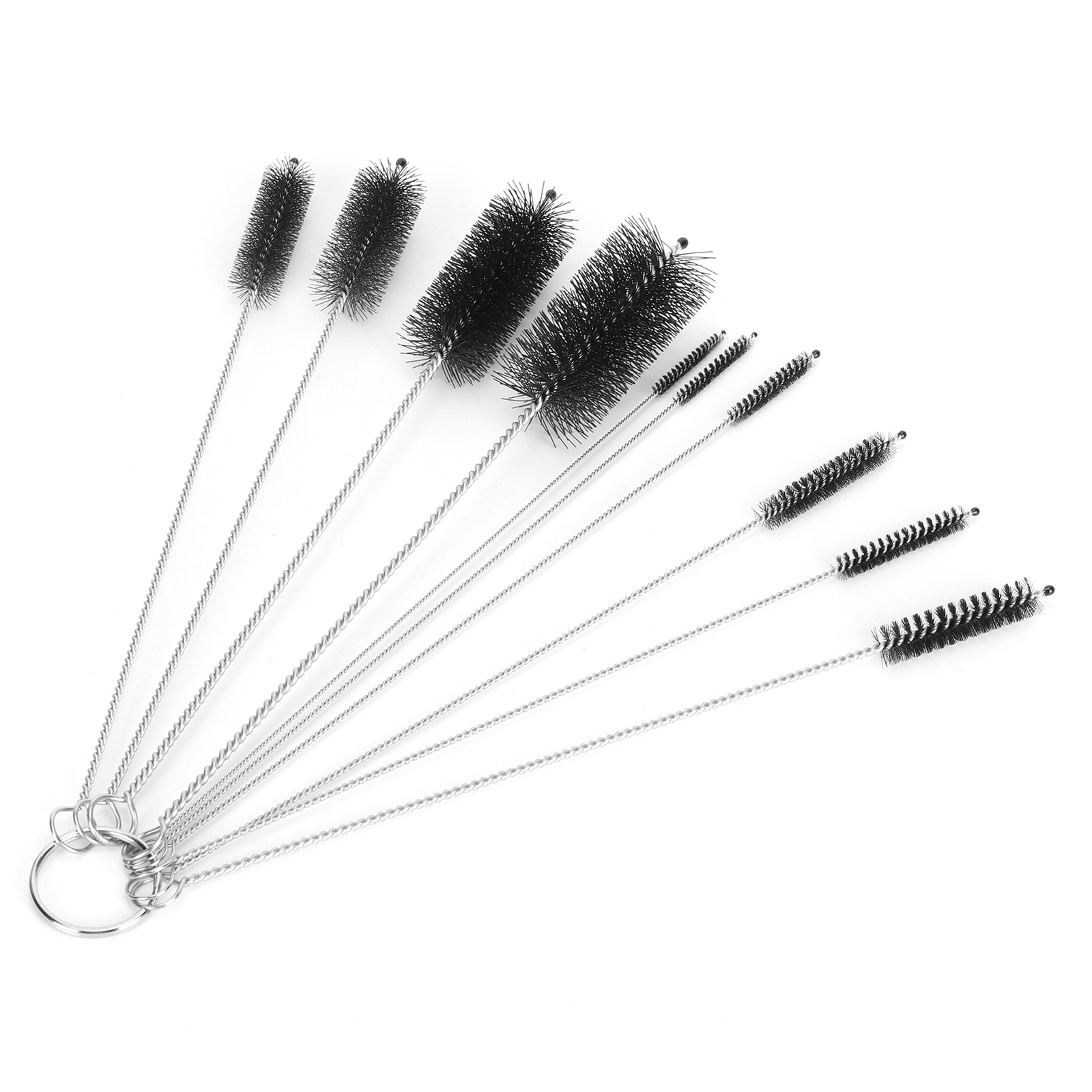 10Pcs Coffee Machine Brush Cleaner Stainless Steel Nylon Bottle Cleaning Brus US
