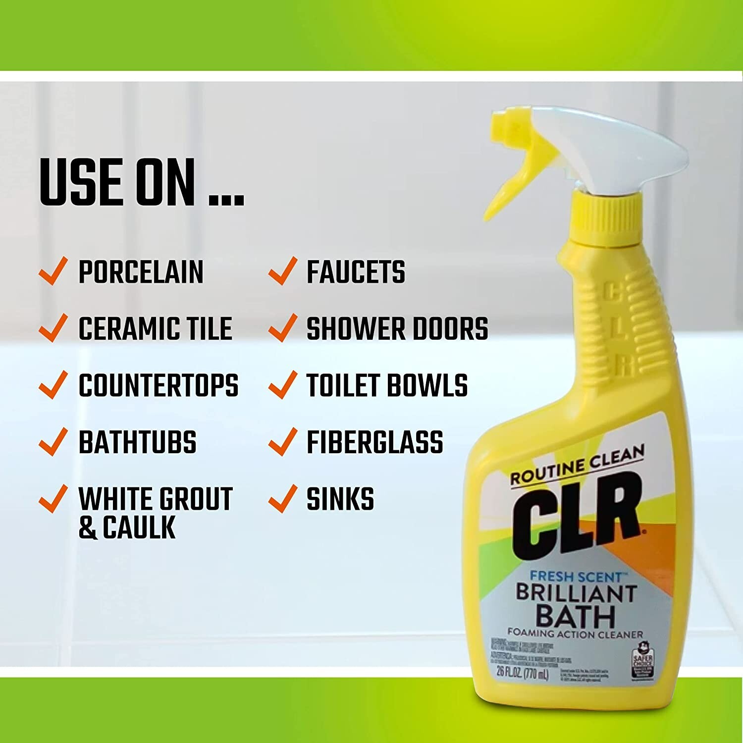 CLR Brilliant Bath Bathroom & Kitchen Cleaner 26 oz 2 Pack New Free Shipping