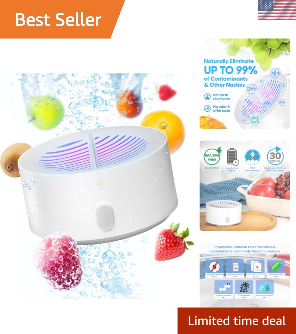 Fruit and Vegetable Washing Machine, 1- , Fruit Cleaner Device That Cleans Fr…