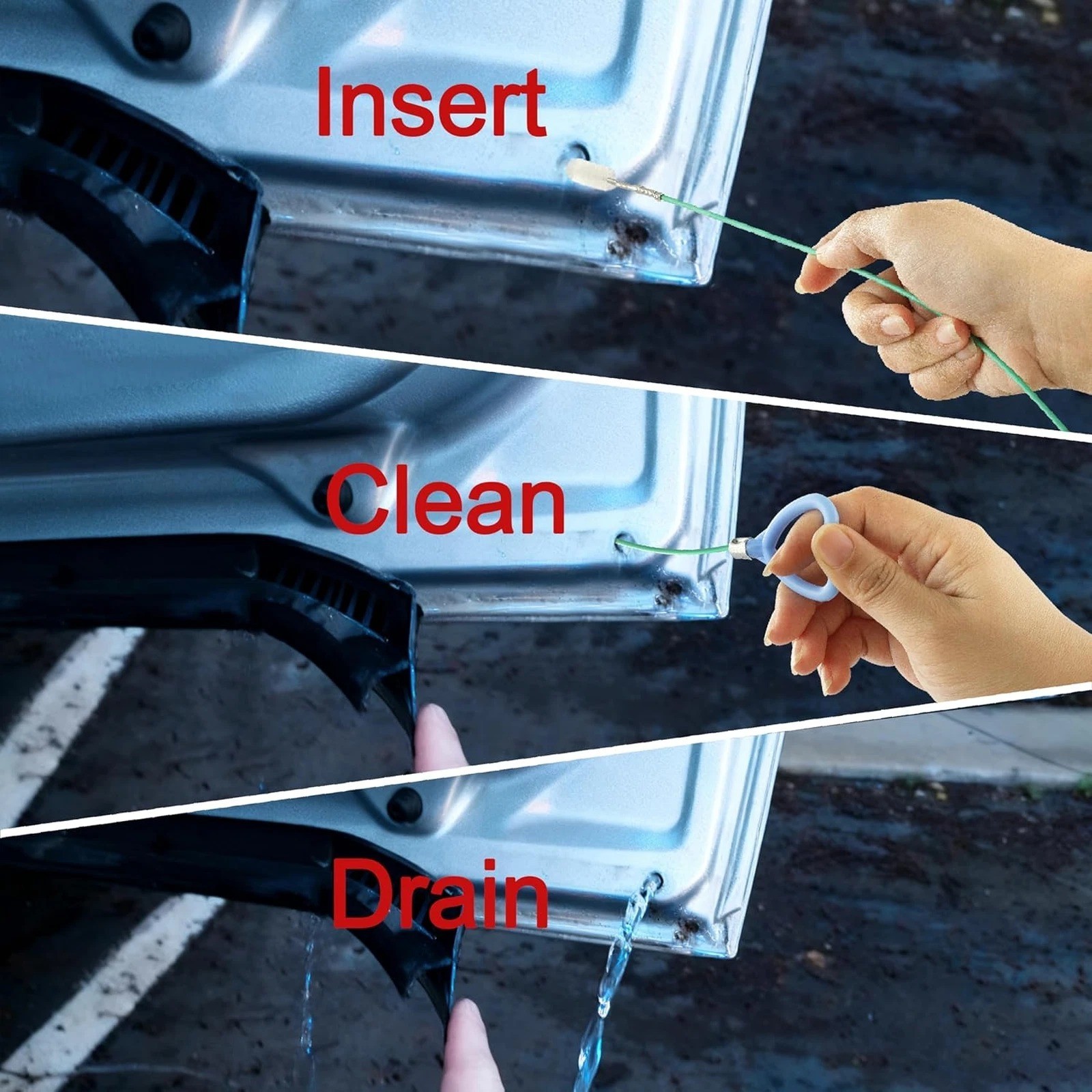 Sunroof Drain Cleaning Tool, Extra Long Flexible Pipe Cleaner, Car AC and