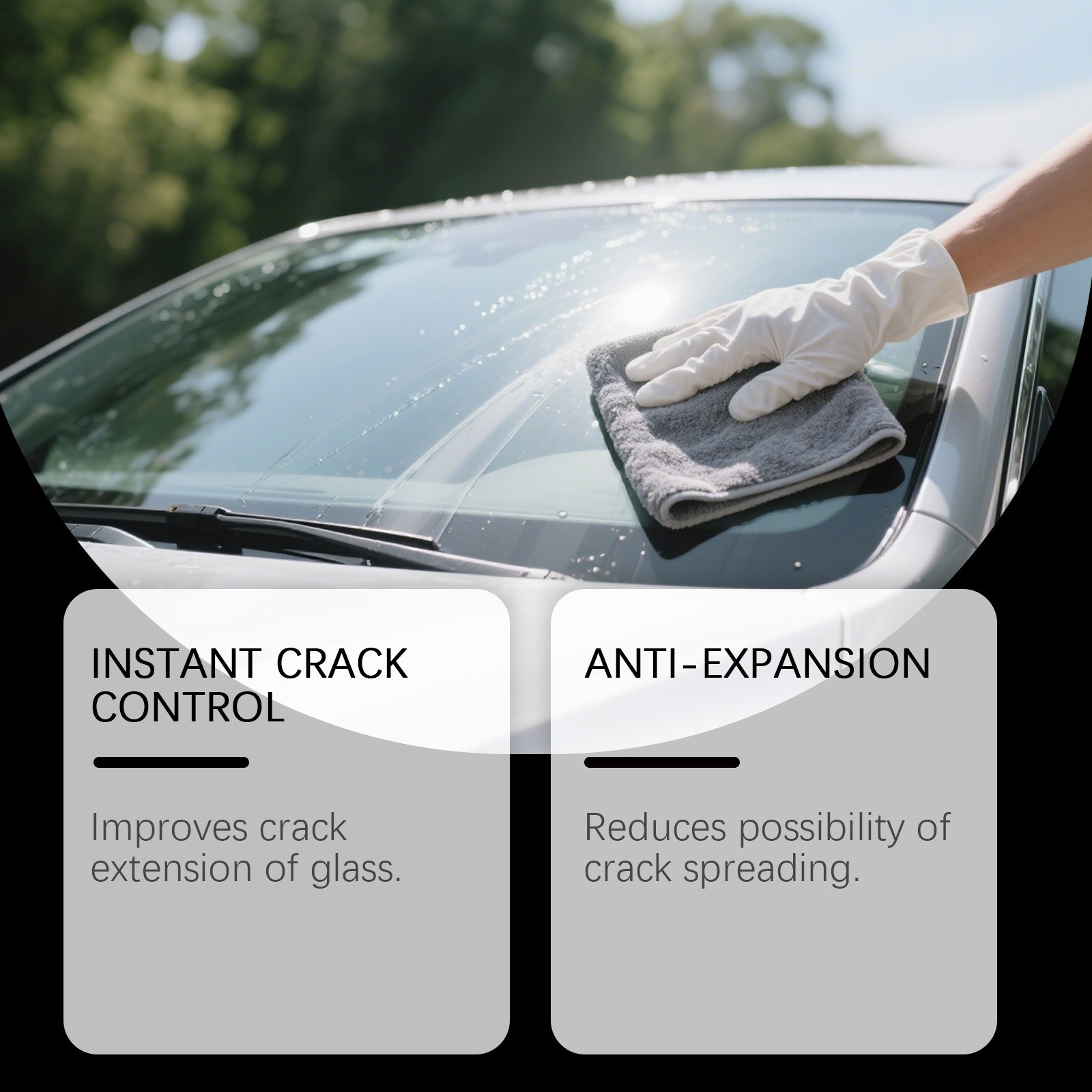 Automotive Glass Repair Kit Fluid Fix Car Windshield Resin Chip Crack Tool