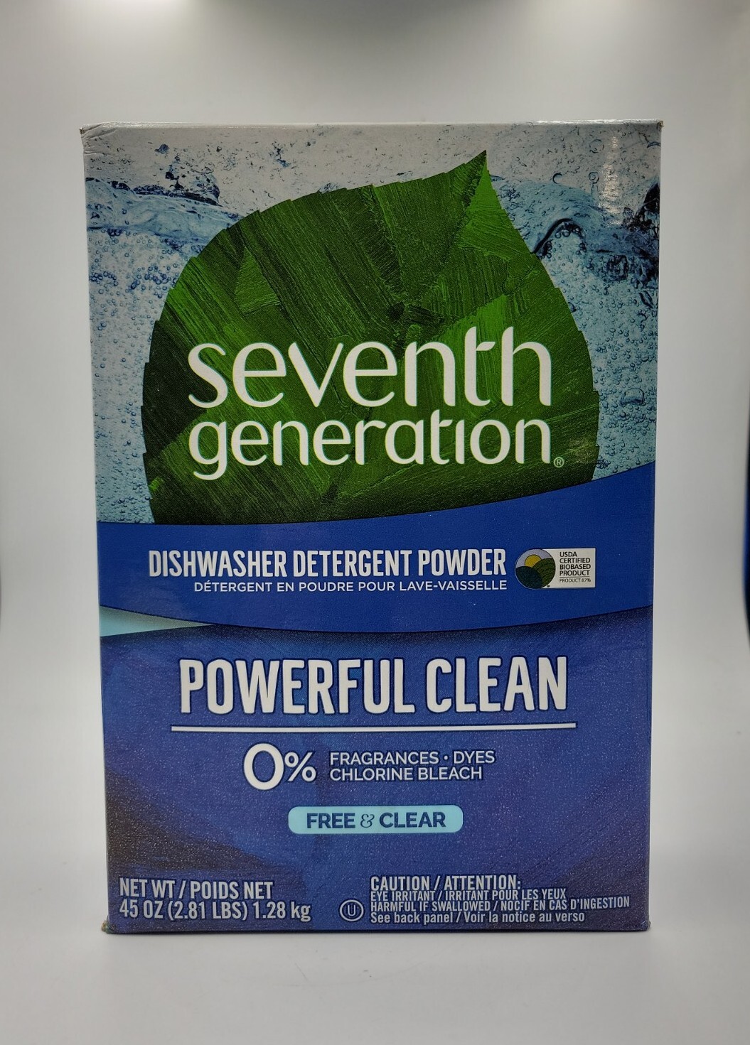 Seventh Generation Natural Automatic Dishwasher Powder Free & Clear 45oz. New