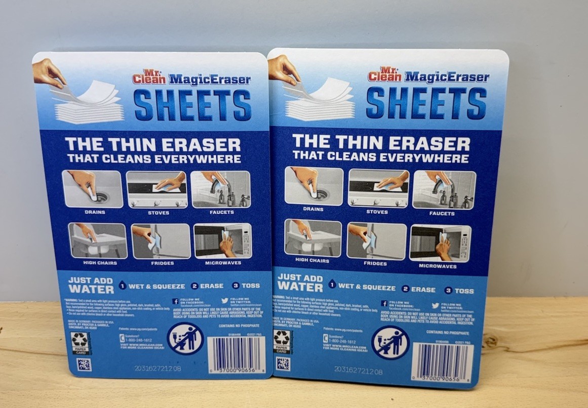 Mr. Clean Magic Eraser Power Wipes Thin Dry Sheets 8 Ct Lot Of 2