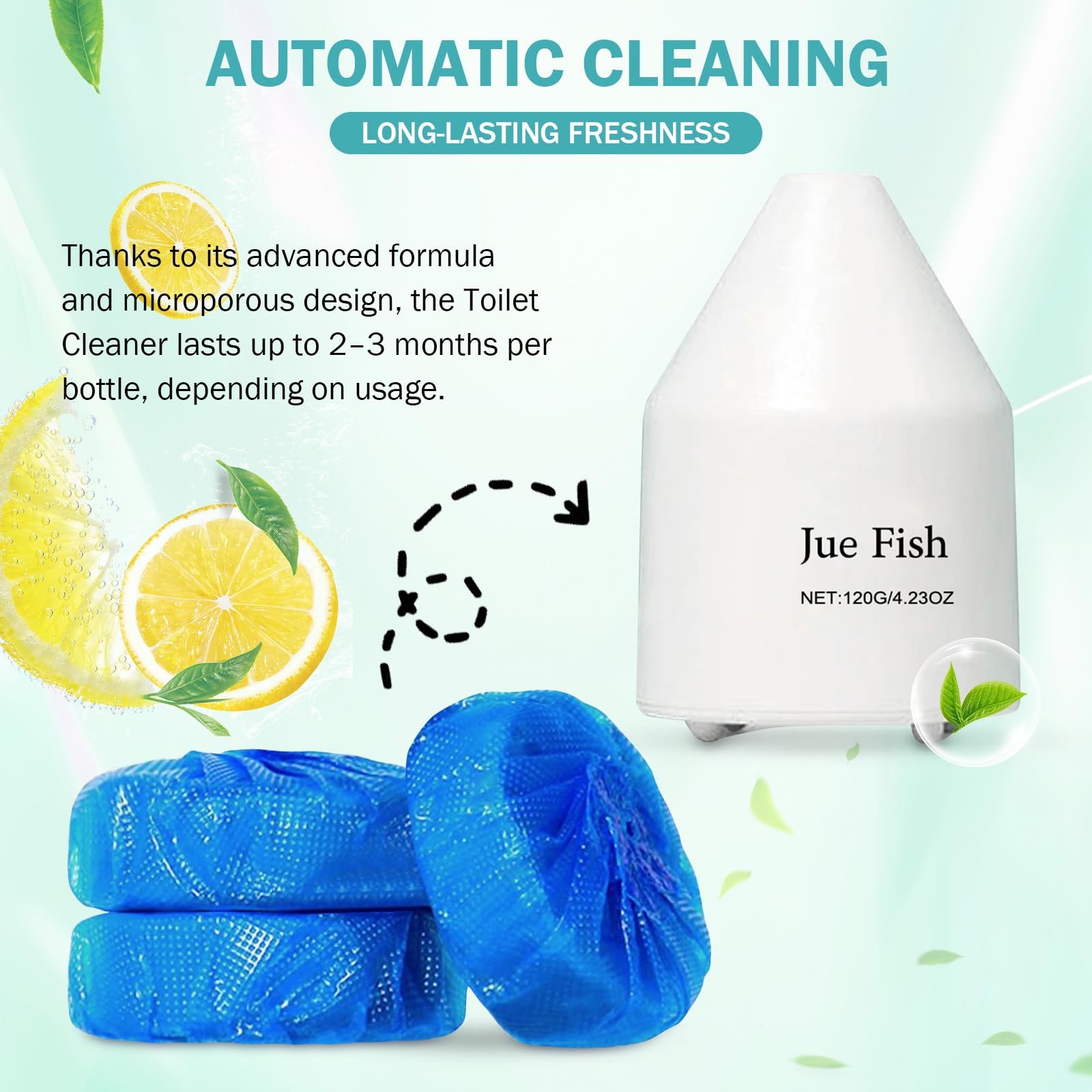 Krazy Klean Toilet Cleaner – Automatic Flush-Activated | Plant-Based Freshness |