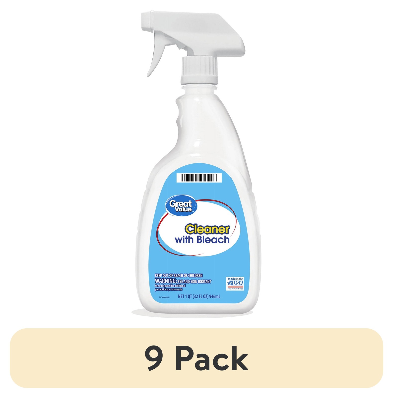 9 Pack Bleach Cleaner 32 fl oz