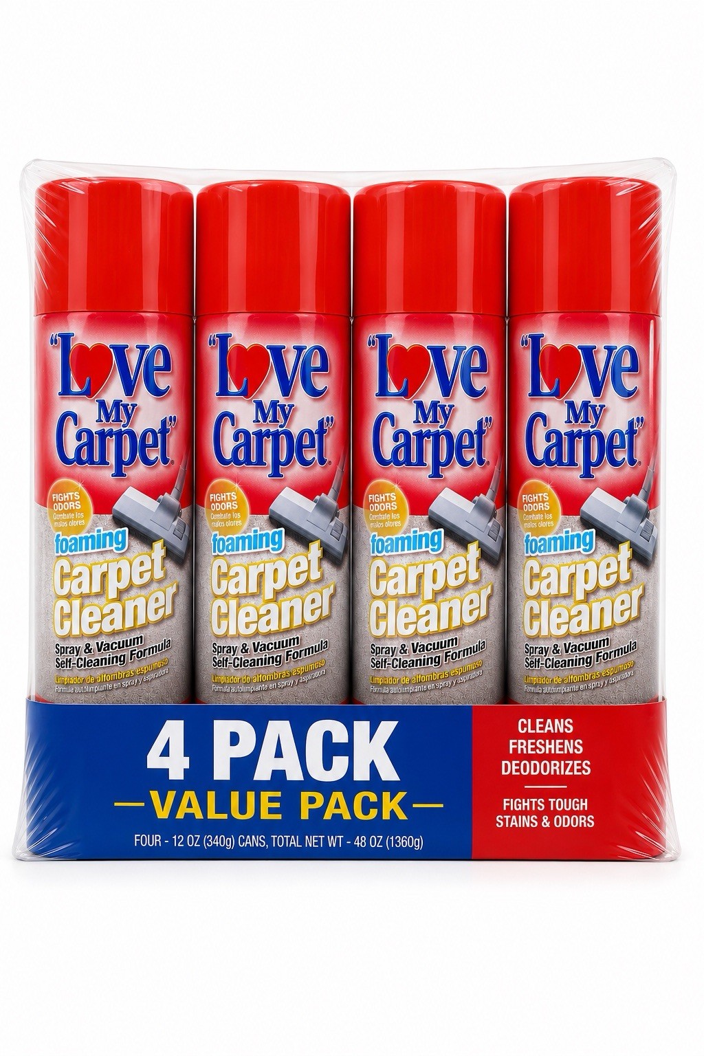 4 PK LOVE MY CARPET FOAM CLEANER 12oz FAST SHIPPING 🔹🔹