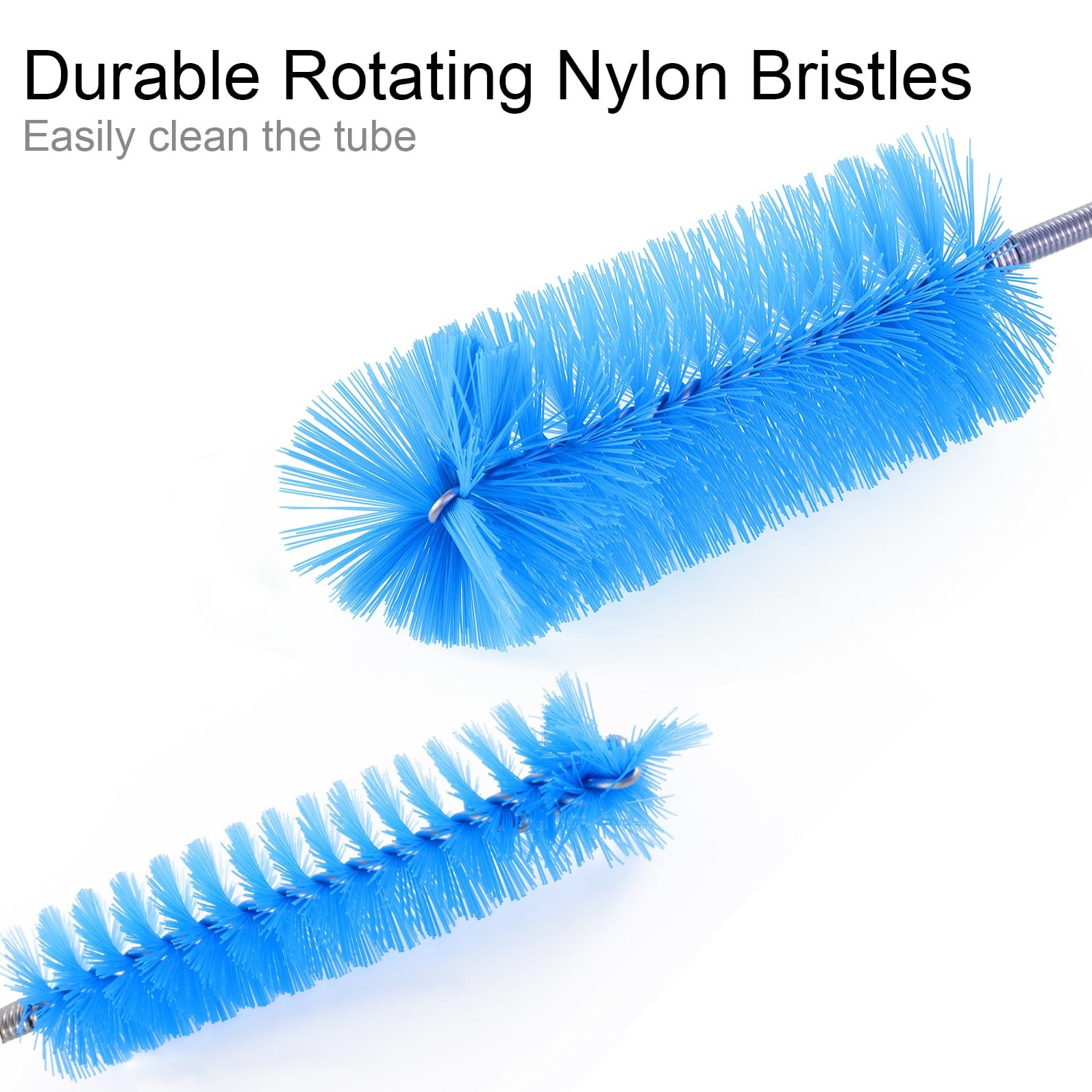 Flexible Long Drain Brush, Double Elastic Ended Nylon Cleaner Hose Tube Pipe …