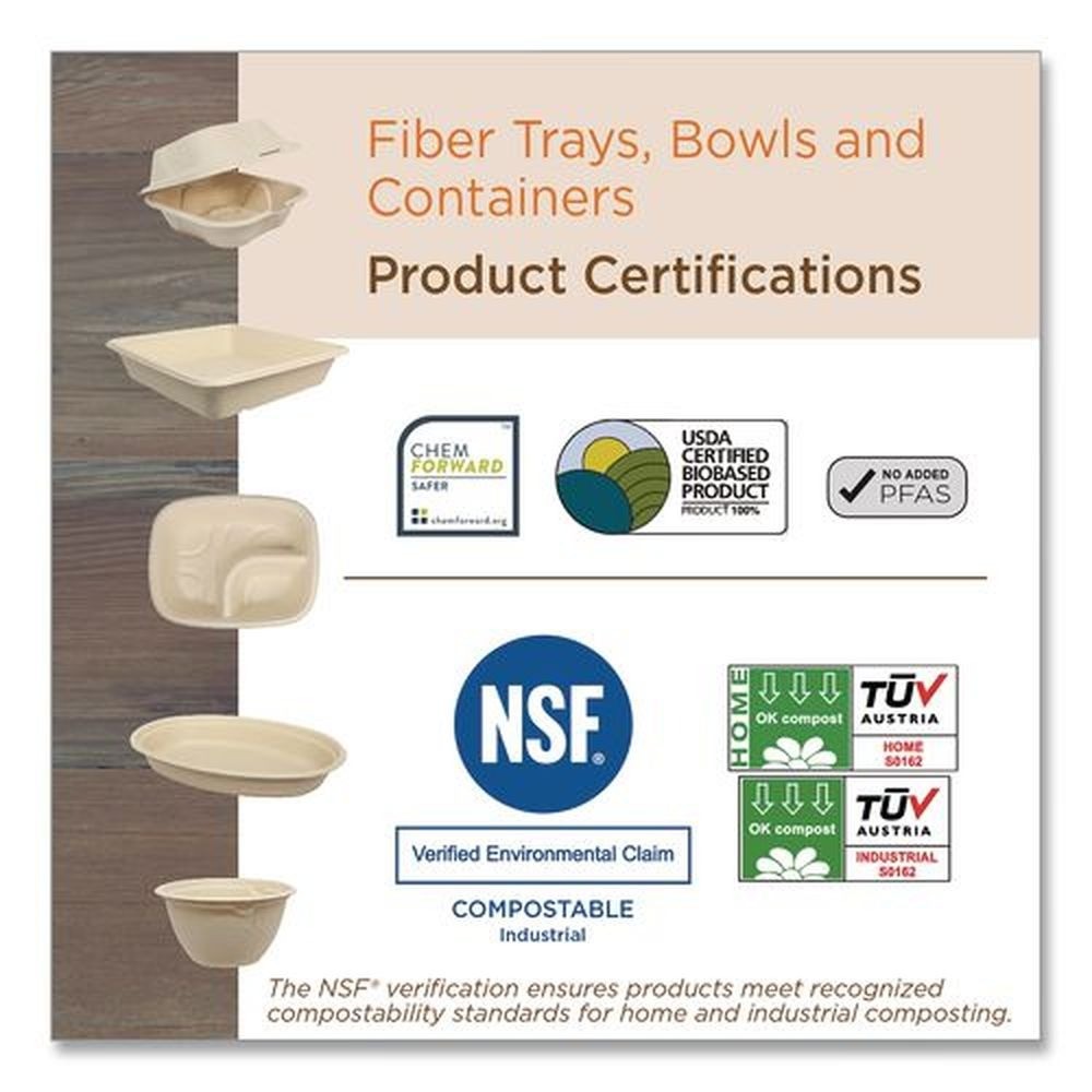 World Centric BOSCU6LFP 6 oz Paper Fiber Bowls – Natural (1000/Carton) New