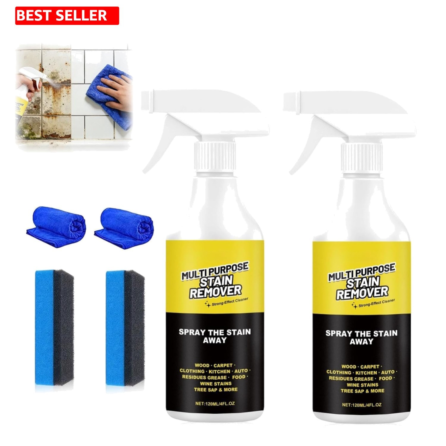 2PCS Alien Multi Purpose Stain Remover, Foam Cleaner Spray, a Powerful Cleaner