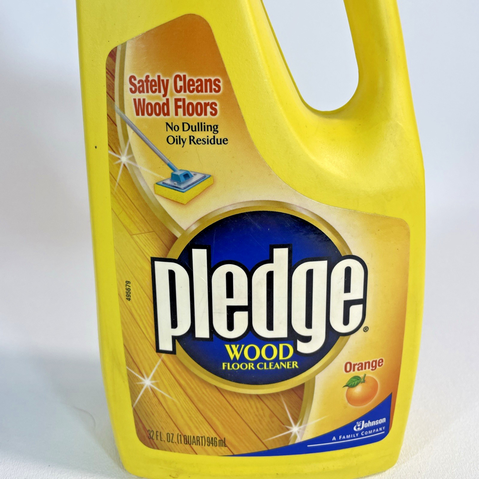 Pledge Wood Floor Cleaner Orange Scent 32 ounce Bottle 95% full