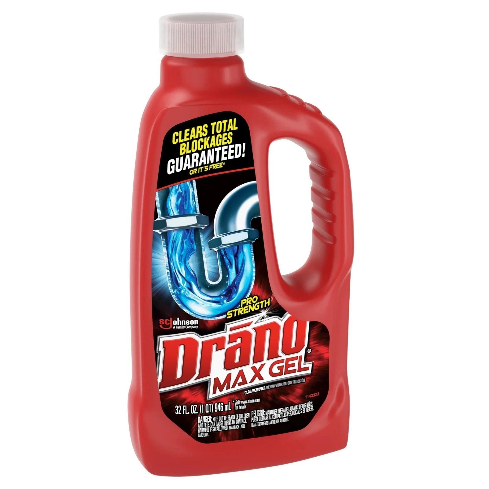 Drano Max Gel Drain Clog Remover and Cleaner for Shower or Sink Drains, Unclogs