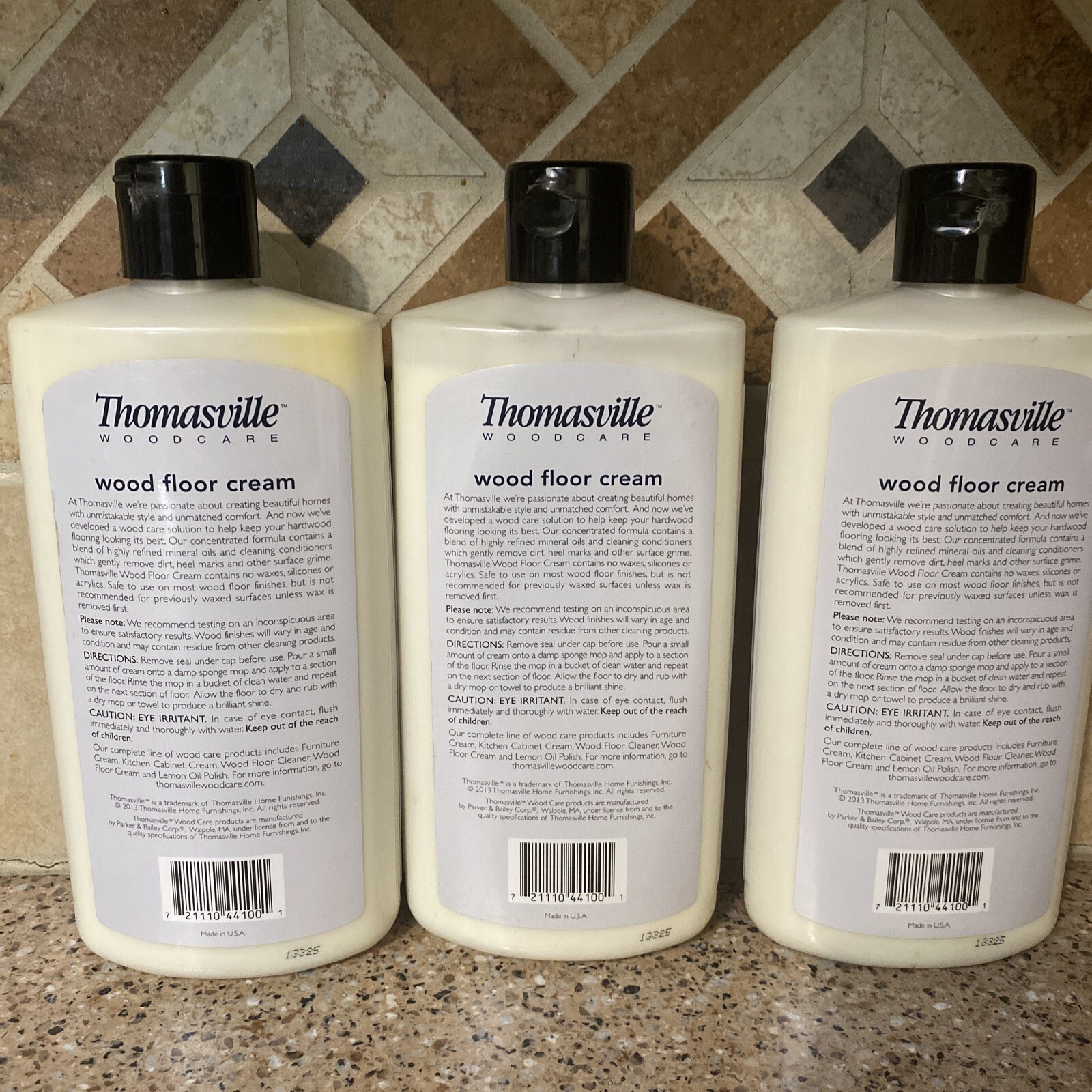 Thomasville Woodcare Wood Floor Cream Lot Of 3 16 OZ Discontinued HTF New