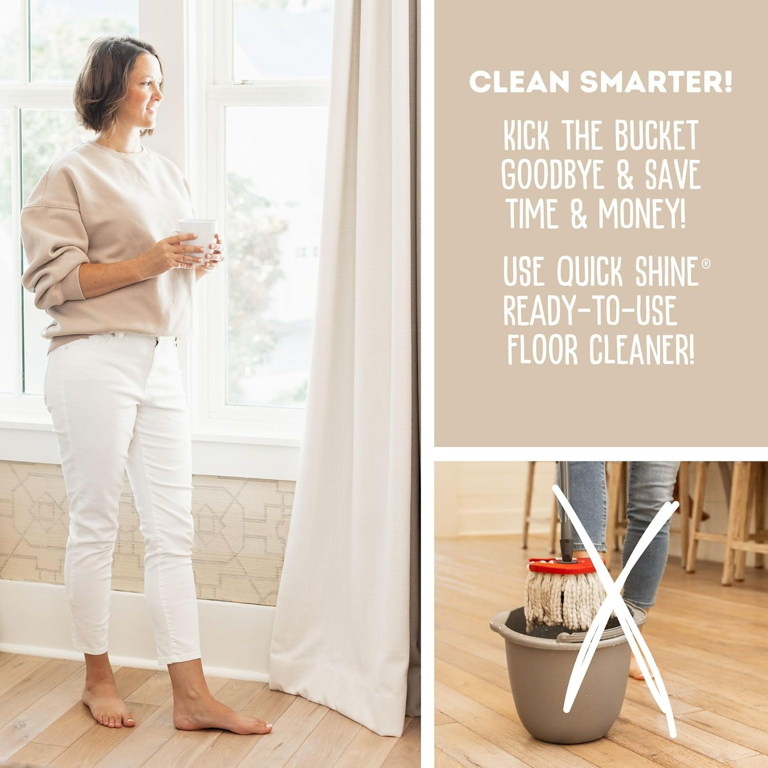 Multi Surface Floor Cleaner 64Oz, Ready to Use-Streak Free-No Rinse, Use on Hard