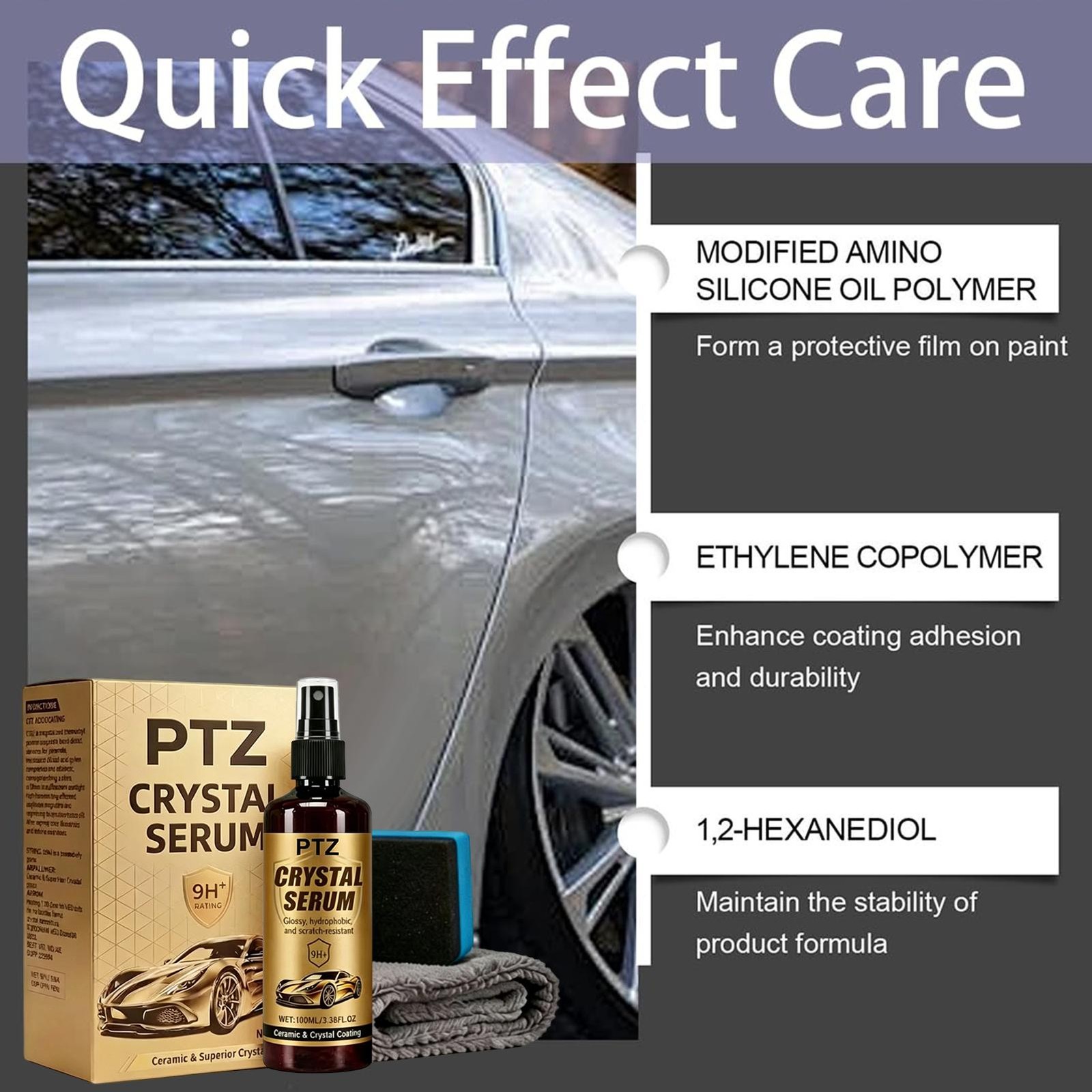 100ML Crystal Serum, Advanced 9H Graphene Ceramic Coating for Auto Car 1PC