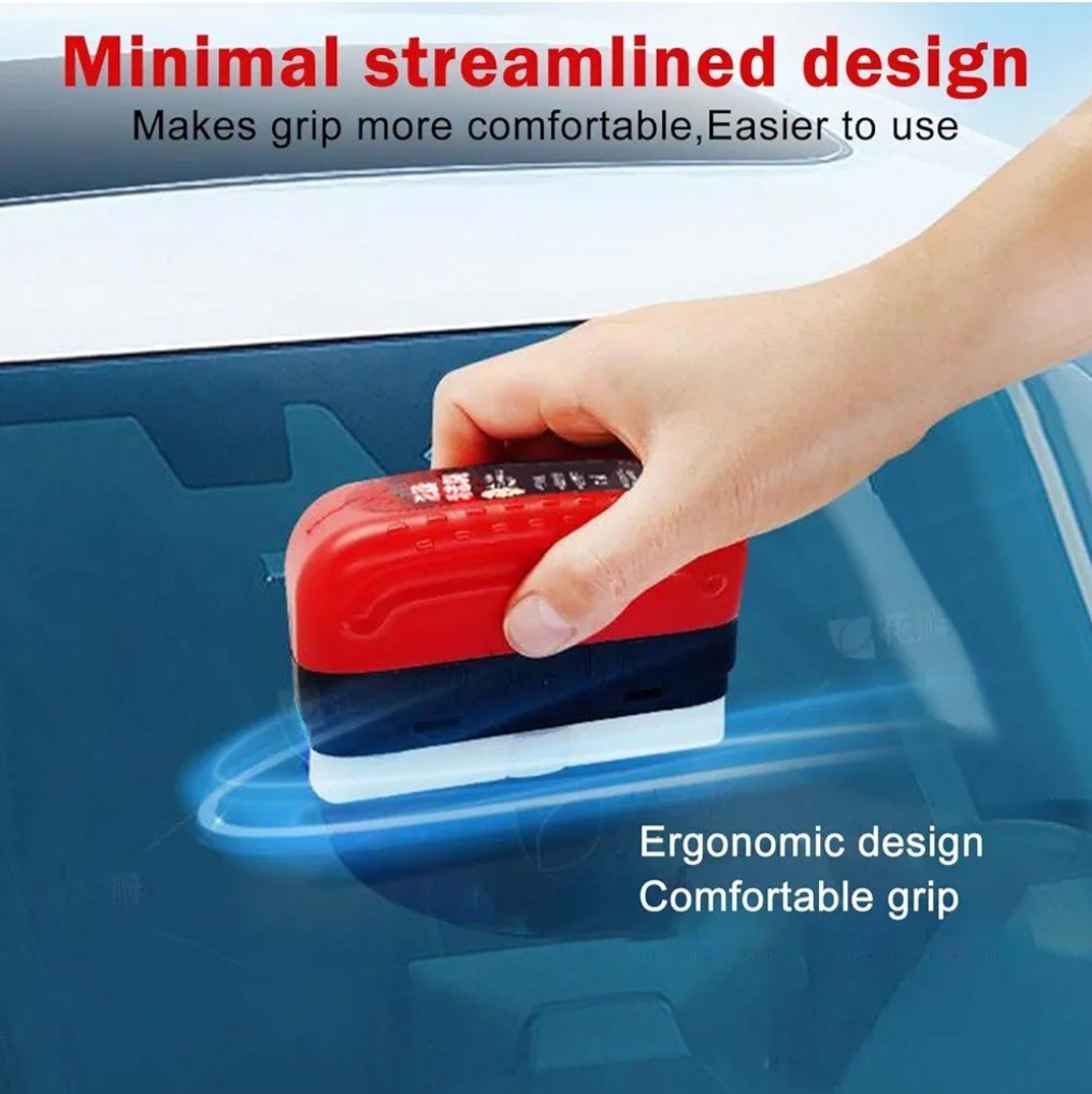 Automotive Oil Film Cleaning Brush, Windshield Cleaner for Car Windows & Glass