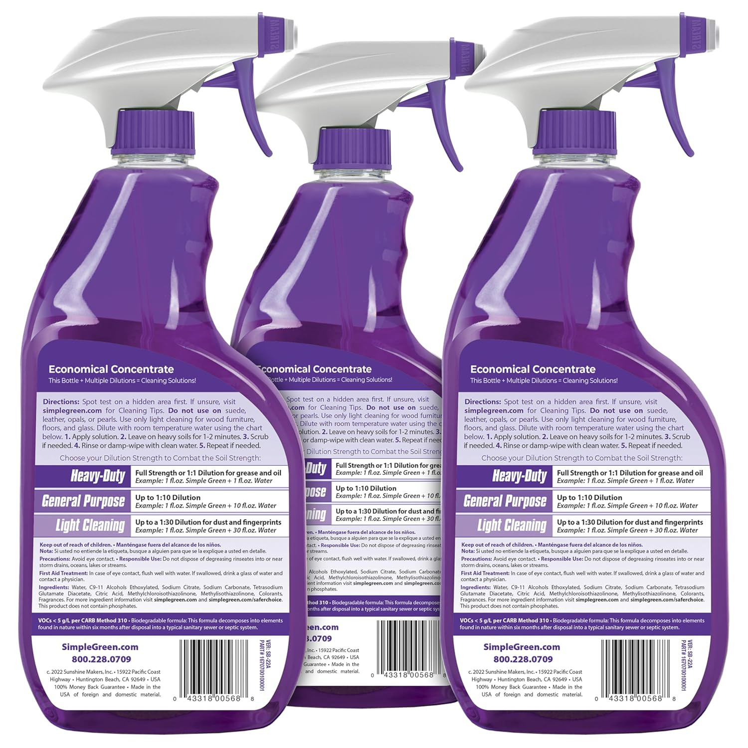 Allpurpose Cleaner, 32 Fl Oz (Pack of 3), Lavender, 96 Fl Oz