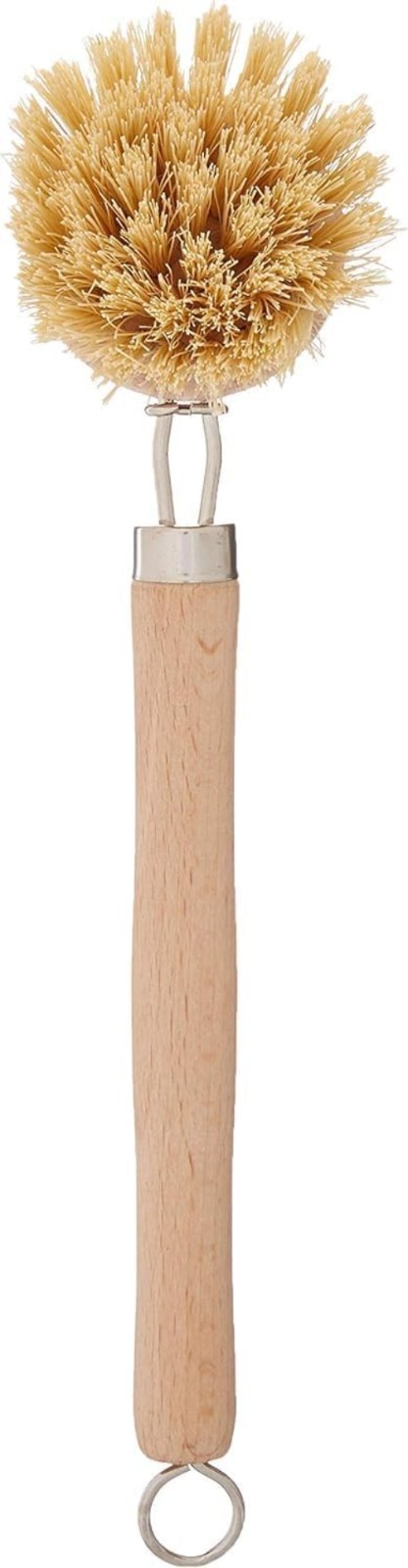 74906 Natural Dish Brush, Tampico Fiber Bristles Brown, 9″