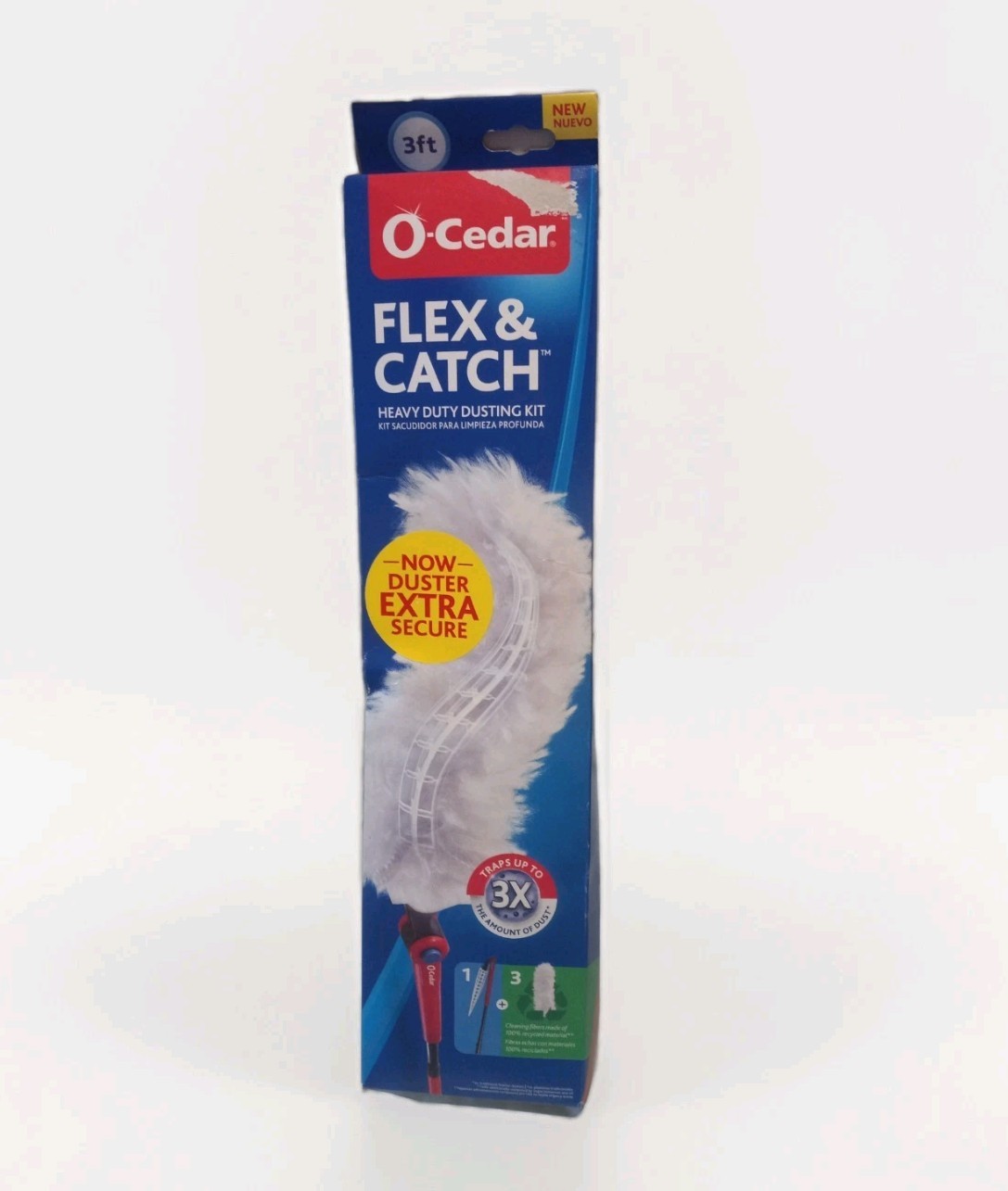 O-Cedar Flex & Catch Dusting Kit Extendable Handle Microfiber Duster