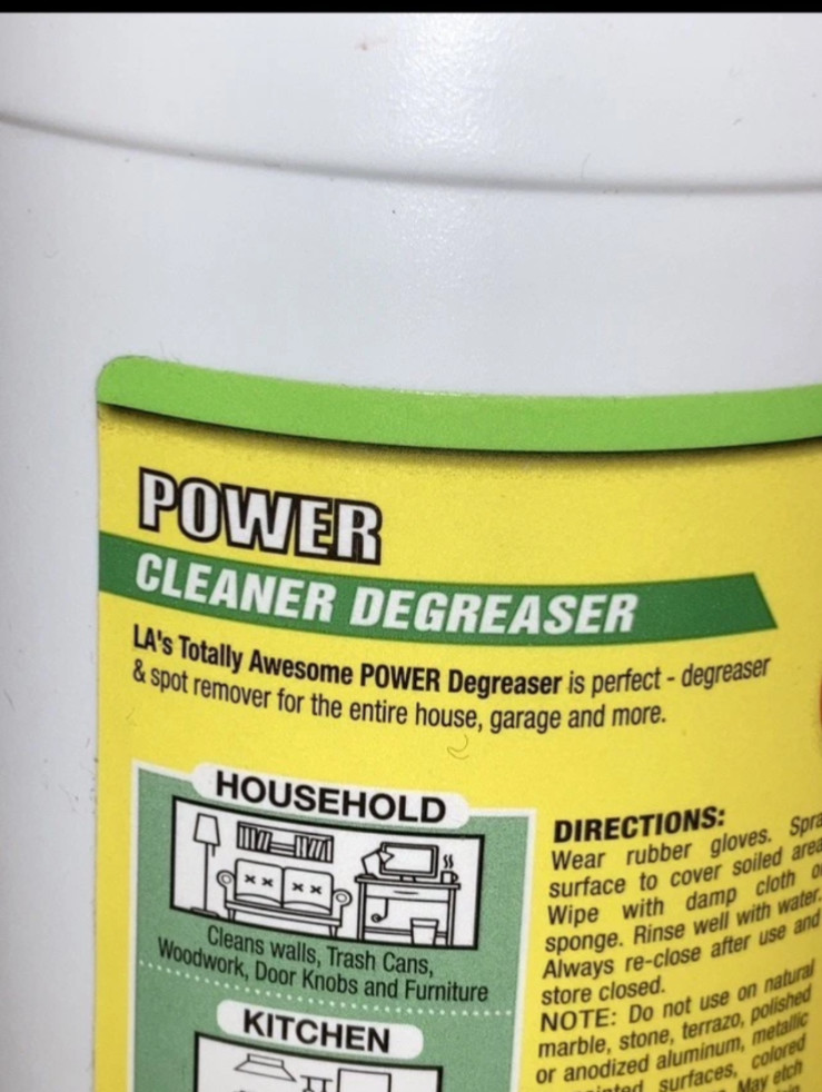 2 Pack LA’s Totally Awesome Power Cleaner Degreaser Spot Remover Spray 40 Oz Ea.