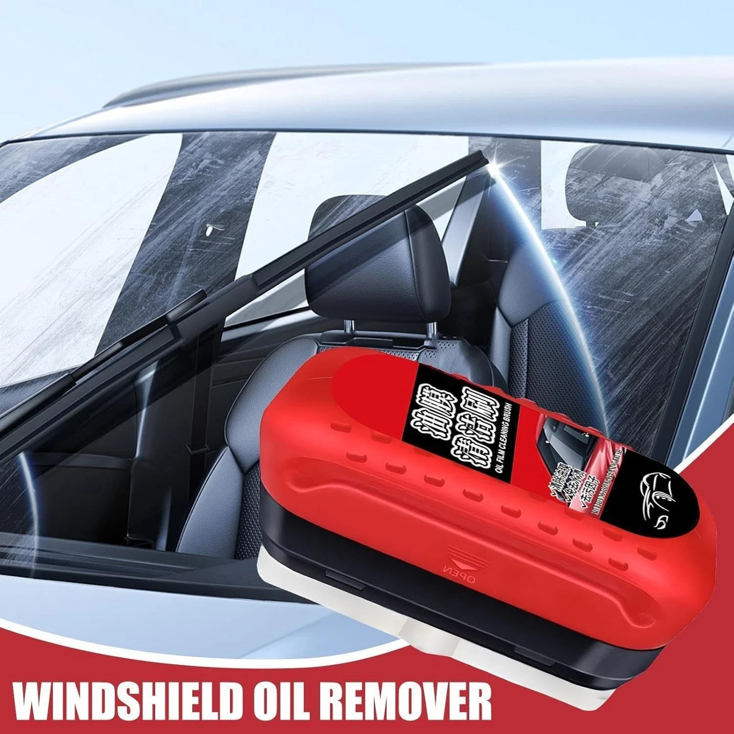 2Pack Automotive Oil Film Cleaning Brush for Car Windows Glass Cleaning 120ML US