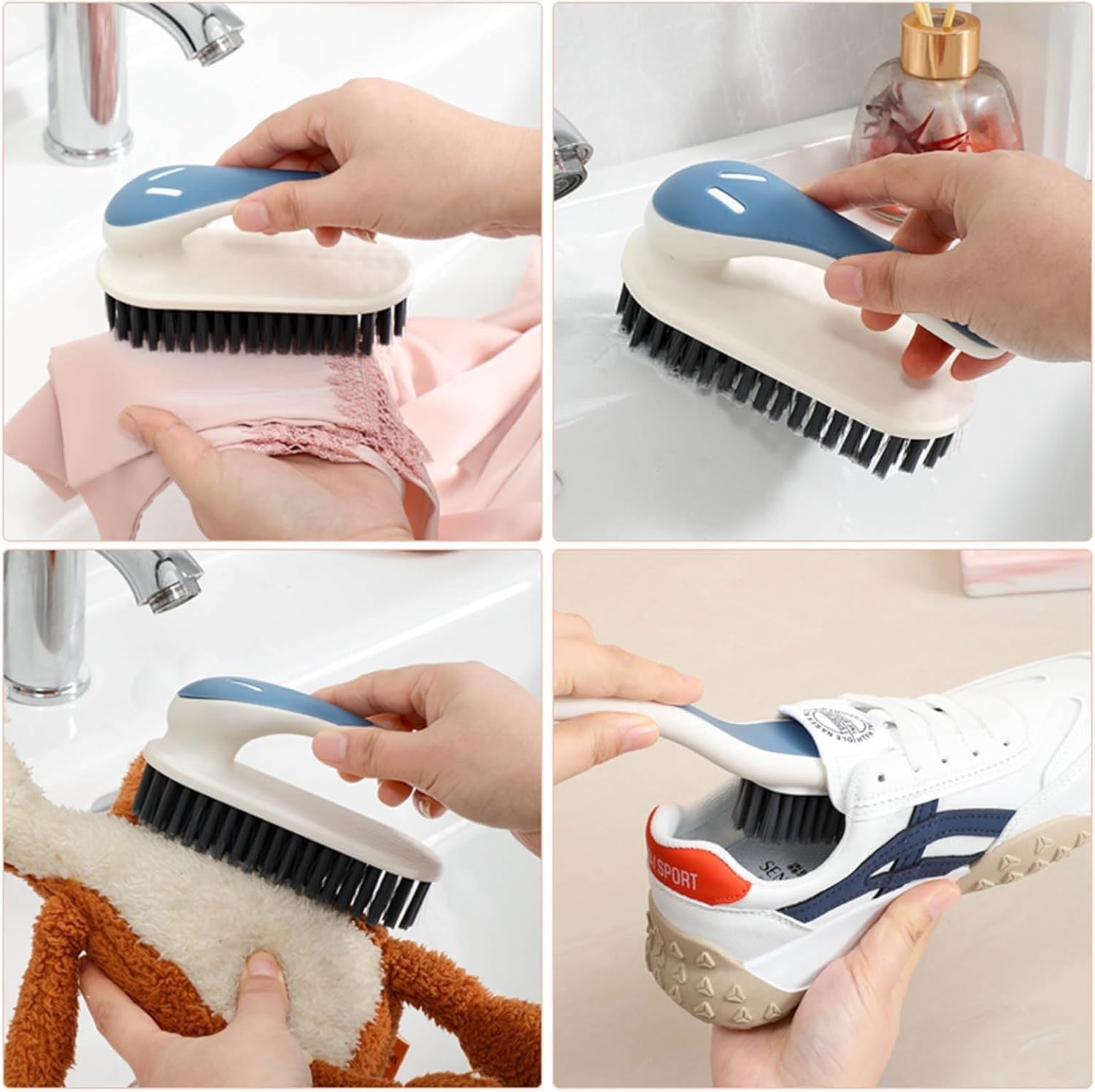Soft Bristle Laundry and Stain Remover Brush Set – 2 Pack for Versatile Use
