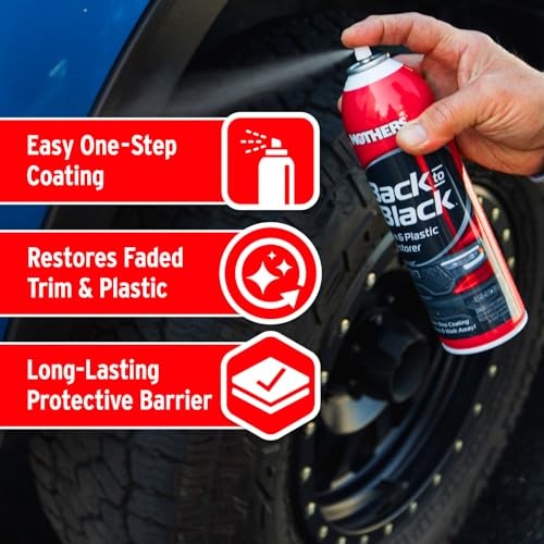 Mothers Back-to-Black Trim & Plastic Restorer Aerosol 10 oz – Car Exterior Care