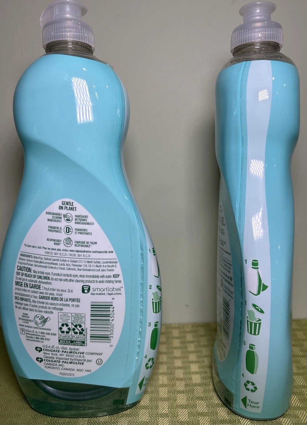 PALMOLIVE Ultra Soft Touch ALOE CITRUS Dish Liquid Soap 20fl oz Bottle Lot Of 2