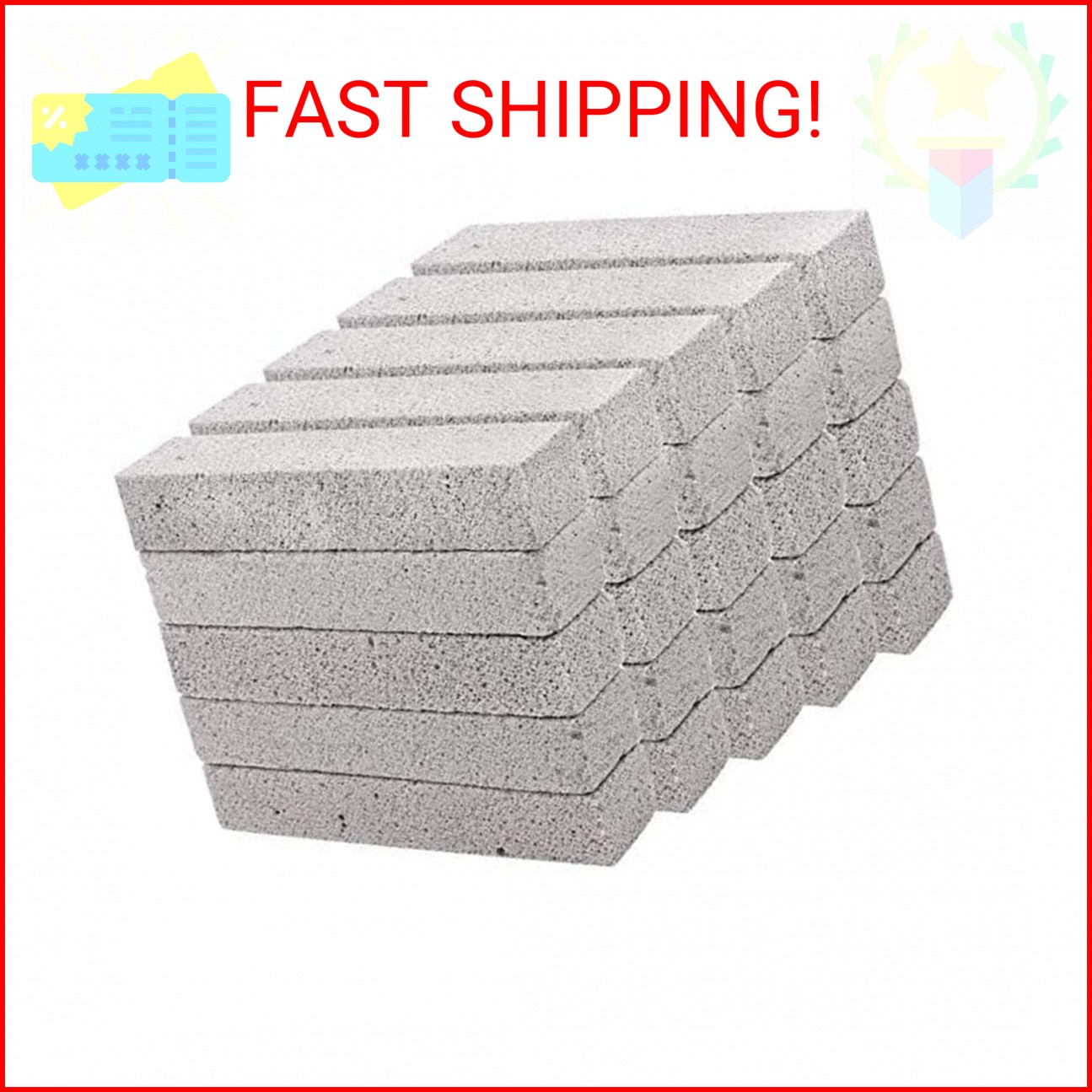 25 Pieces Pumice Stone Toilet Bowl Cleaner, Pumice Scouring Stick Remove Hard Wa