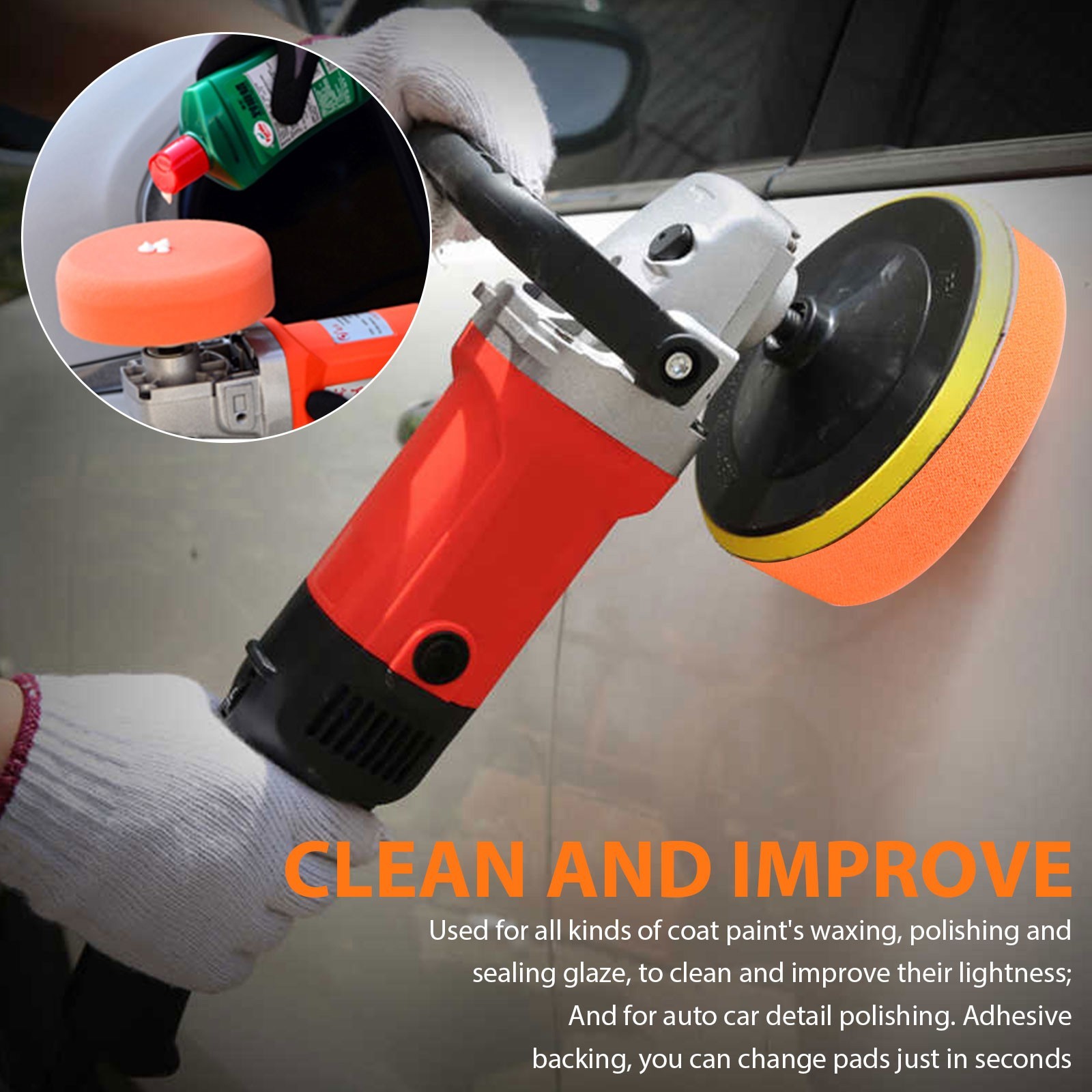 22pcs Car Cleaning Kit Interior Exterior Auto Detailing Wash Drill Brush Engine