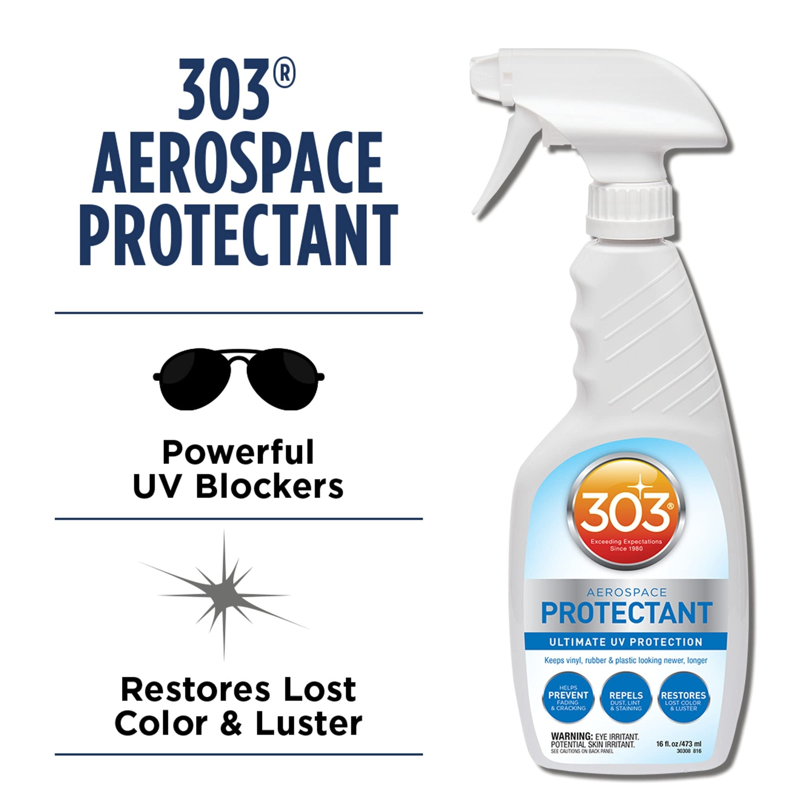 303 Aerospace Protectant 16 Fl Oz Non Greasy UV Shield for Outdoor Surfaces