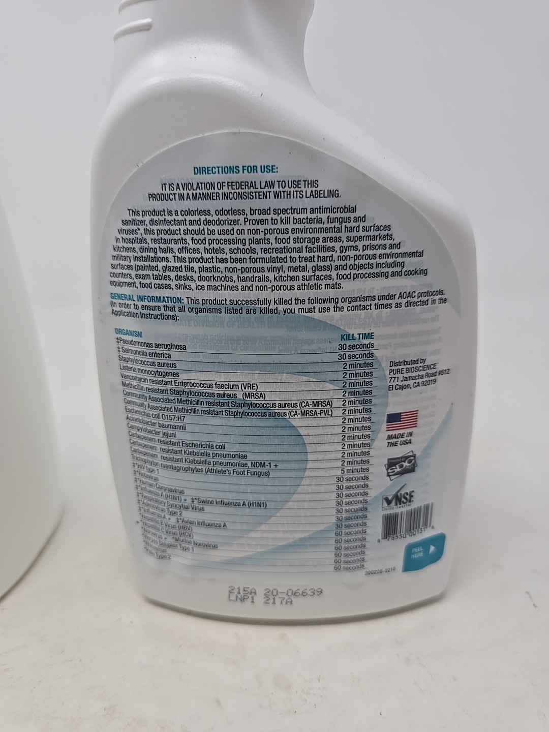 2- PURE Hard Surface Commercial line ,each 32 oz