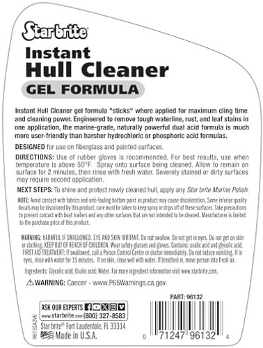 STAR BRITE Instant Hull Cleaner – 32 Oz Gel Spray – Easily Remove Stains, Scu…