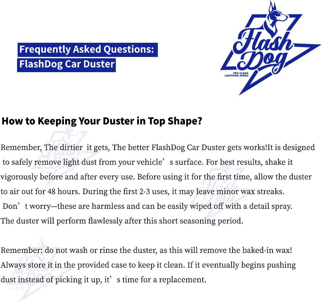 Car Duster Exterior Scratch Free, Waterless Cleaning Brush for Car Truck RV Boat
