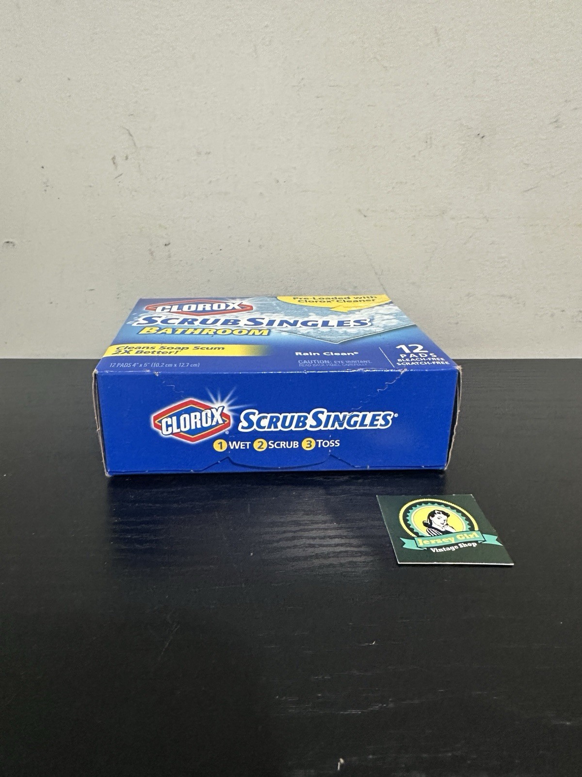 1 Box Clorox Scrub Singles Scrubbing Pads Rain Clean New in Box 12 pads