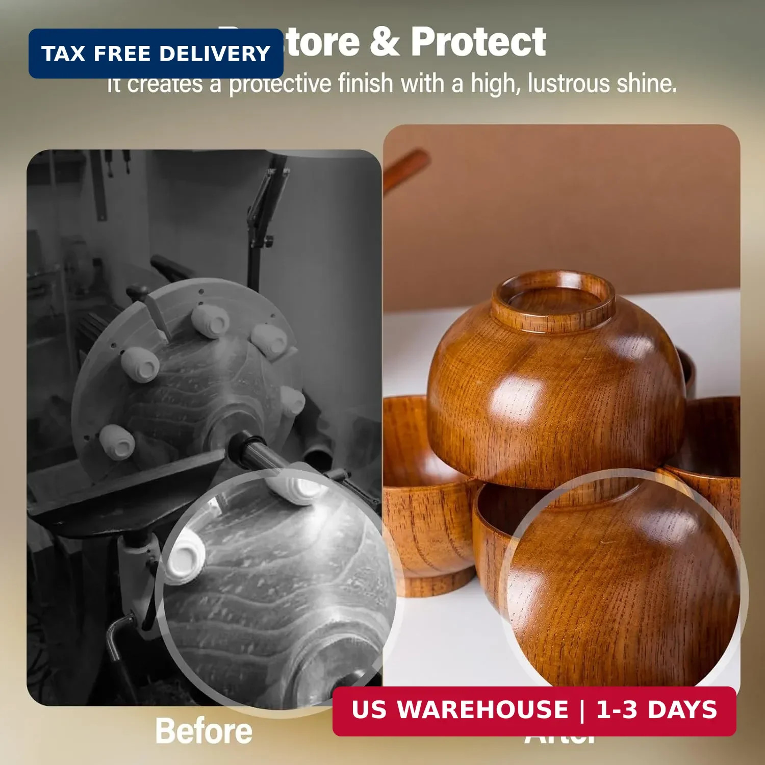 Carnauba Wax for Wood, Pure Carnauba Hard Wax Bar – for Rotary Buffing Wheel …