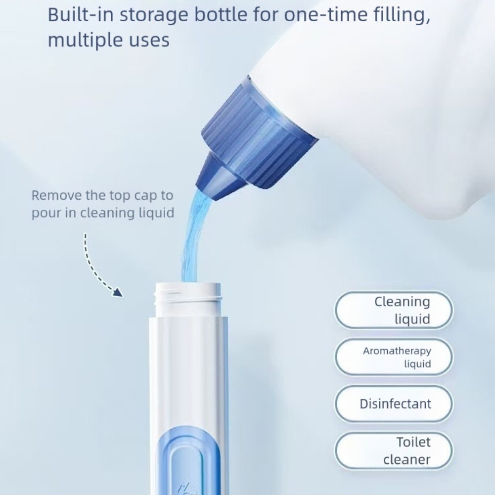 Toilet Brush with No Dead Angle Cleaning Bristles and Reliable Suction Cup Base