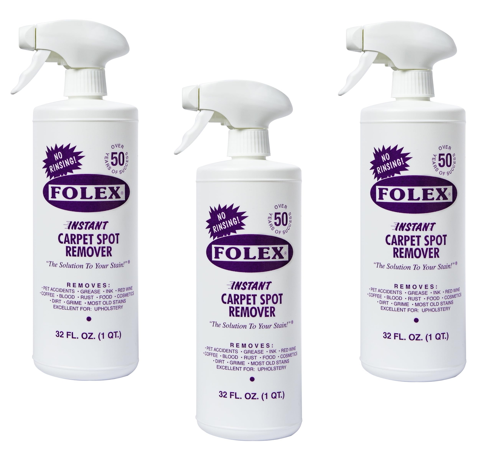 FOLEX Instant Carpet Spot Remover 32 Fl Oz Pack of 3 Safe Effective Stain Rem…