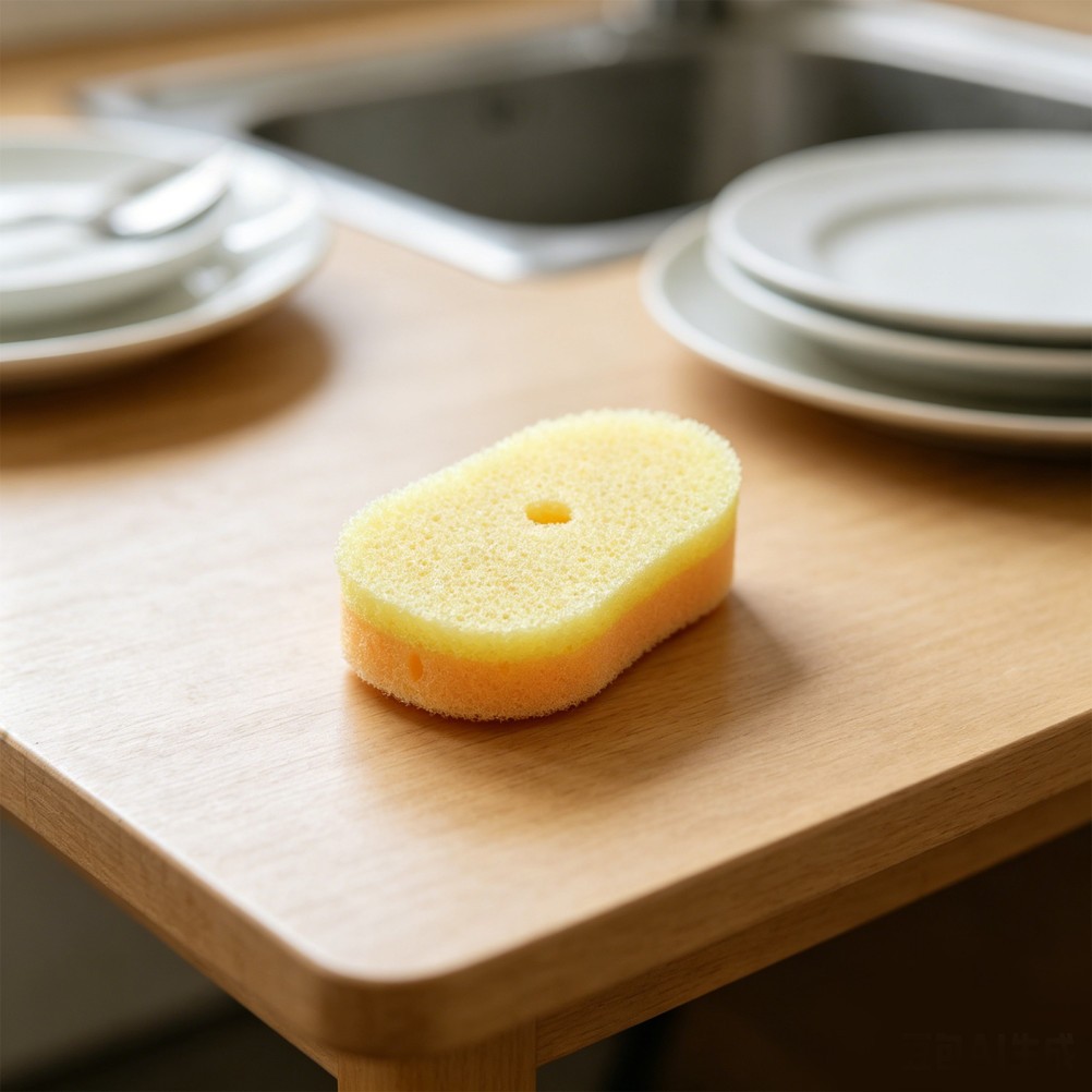 8Pcs Reusable Dish Wand Sponge Refills Soft Yellow Kitchen Cleaning Sponges