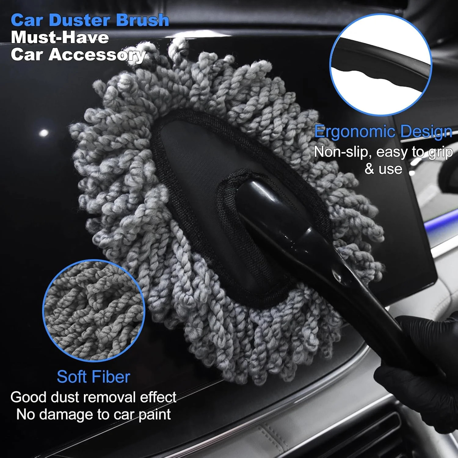 10PCS Car Detailing Cleaning Kit Interior Cleaner, Car Detailing Brushes, Car Du